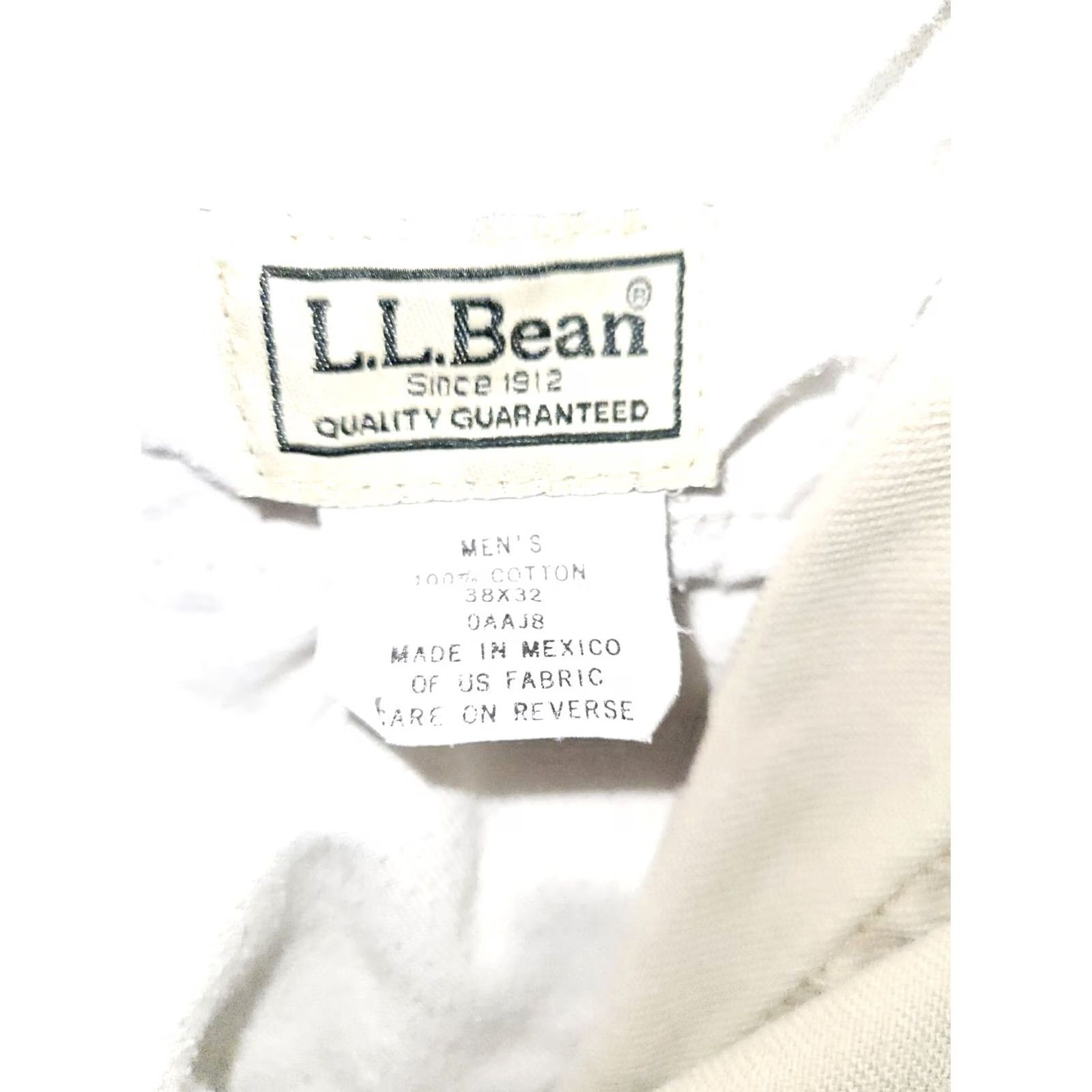 Vintage VINTAGE L.L. BEAN Jeans Straight Men's 38x32 Denim Cotton Cream Distressed Outdoor Casual Logo 90s Mens Size US 38 / EU 54 - 2 Thumbnail