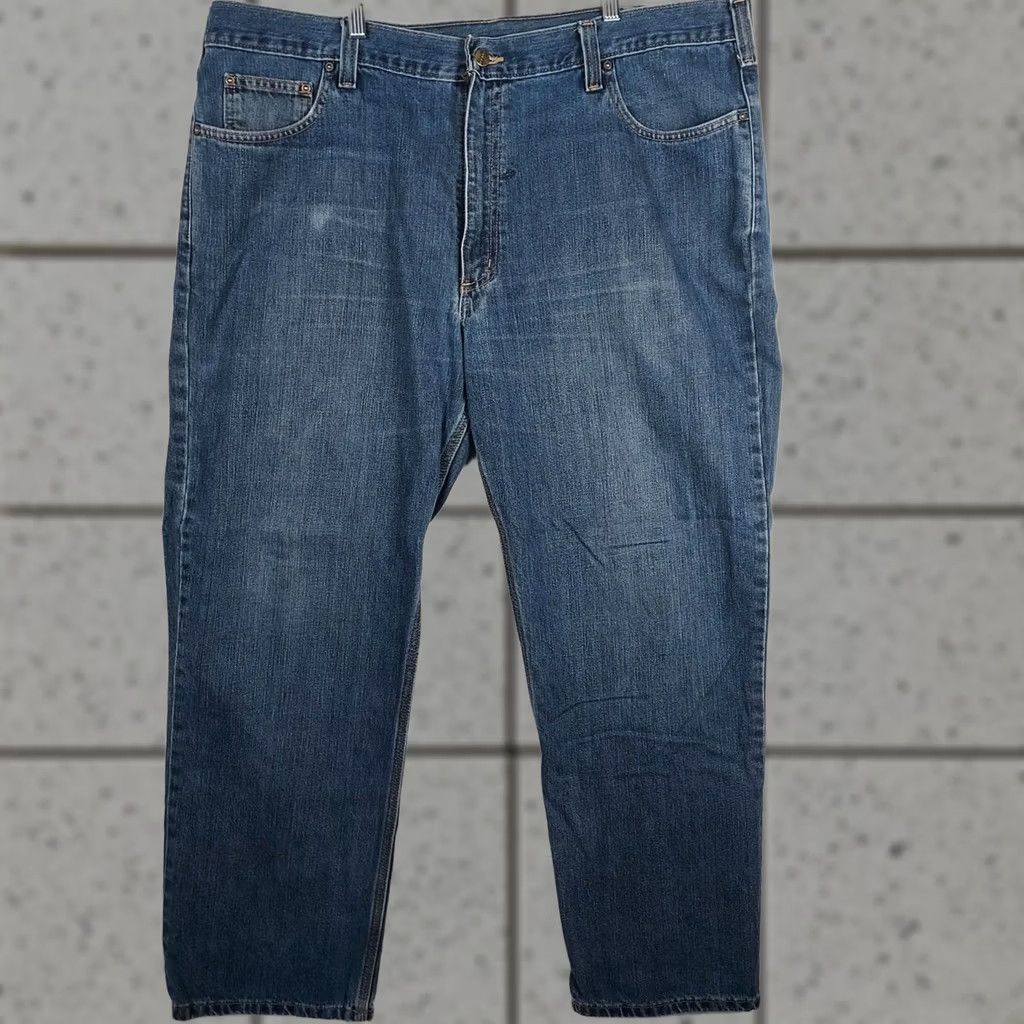 Carhartt VINTAGE? Carhartt Mens Relaxed Fit Jeans 42x30 Blue Denim Workwear Pants Straight 5-Pocket Logo Mens Size US 42 / EU 58 - 1 Thumbnail
