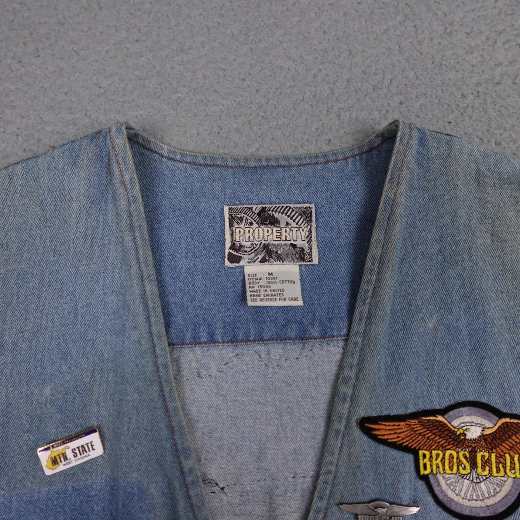 Propper VINTAGE Denim Vest Mens M Blue Biker Pins Patches Club 90s Motorcycle Denim Vest Mens Blue Size US M / EU 48-50 / 2 - 5 Thumbnail