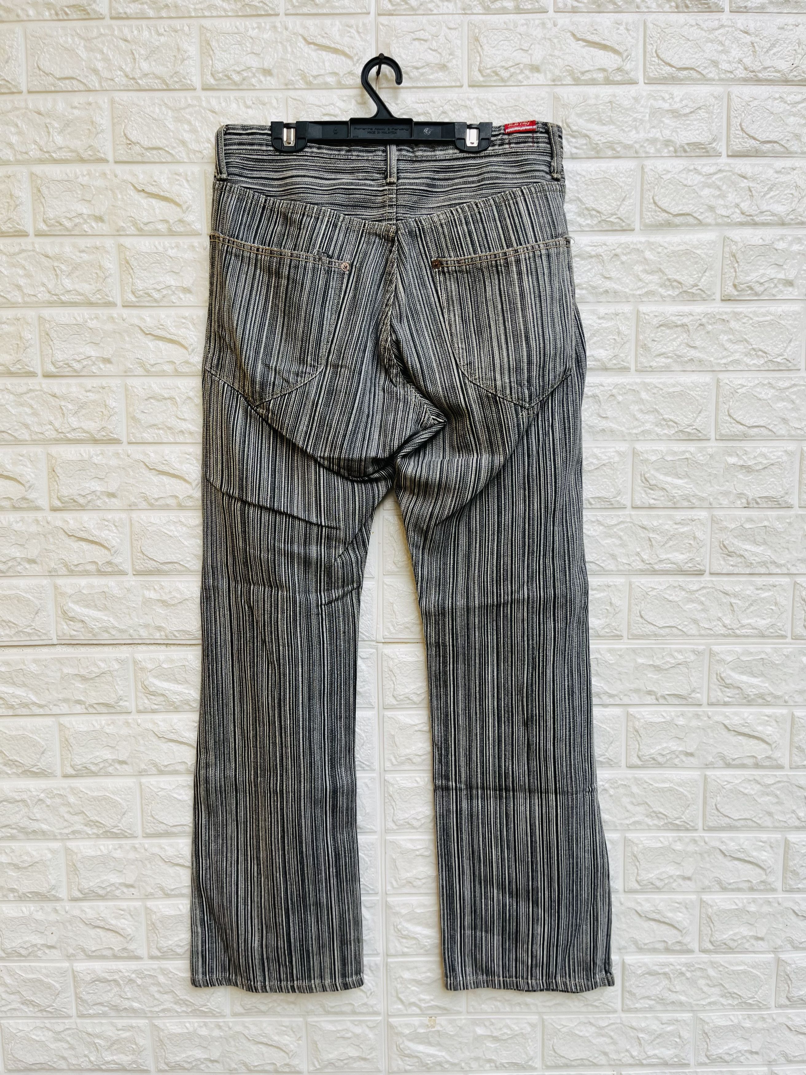 Japanese Brand × Vintage Vintage Blue Way Striped Japanese Designer Fashion Style Size US 29 - 2 Thumbnail