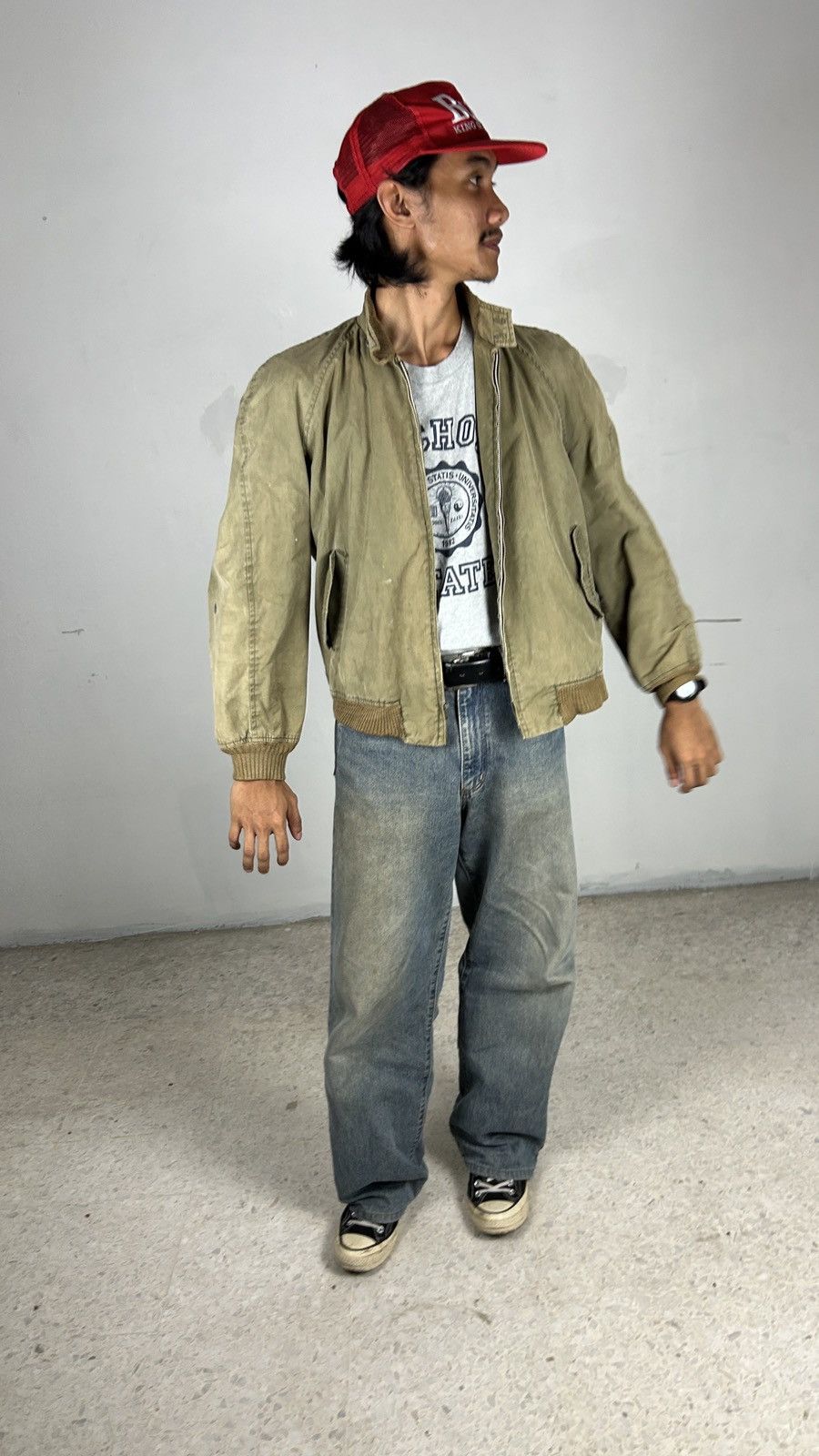 Vintage 1980s Distressed English Work Jacket Baradak by Spatz Size US L / EU 52-54 / 3 - 5 Thumbnail