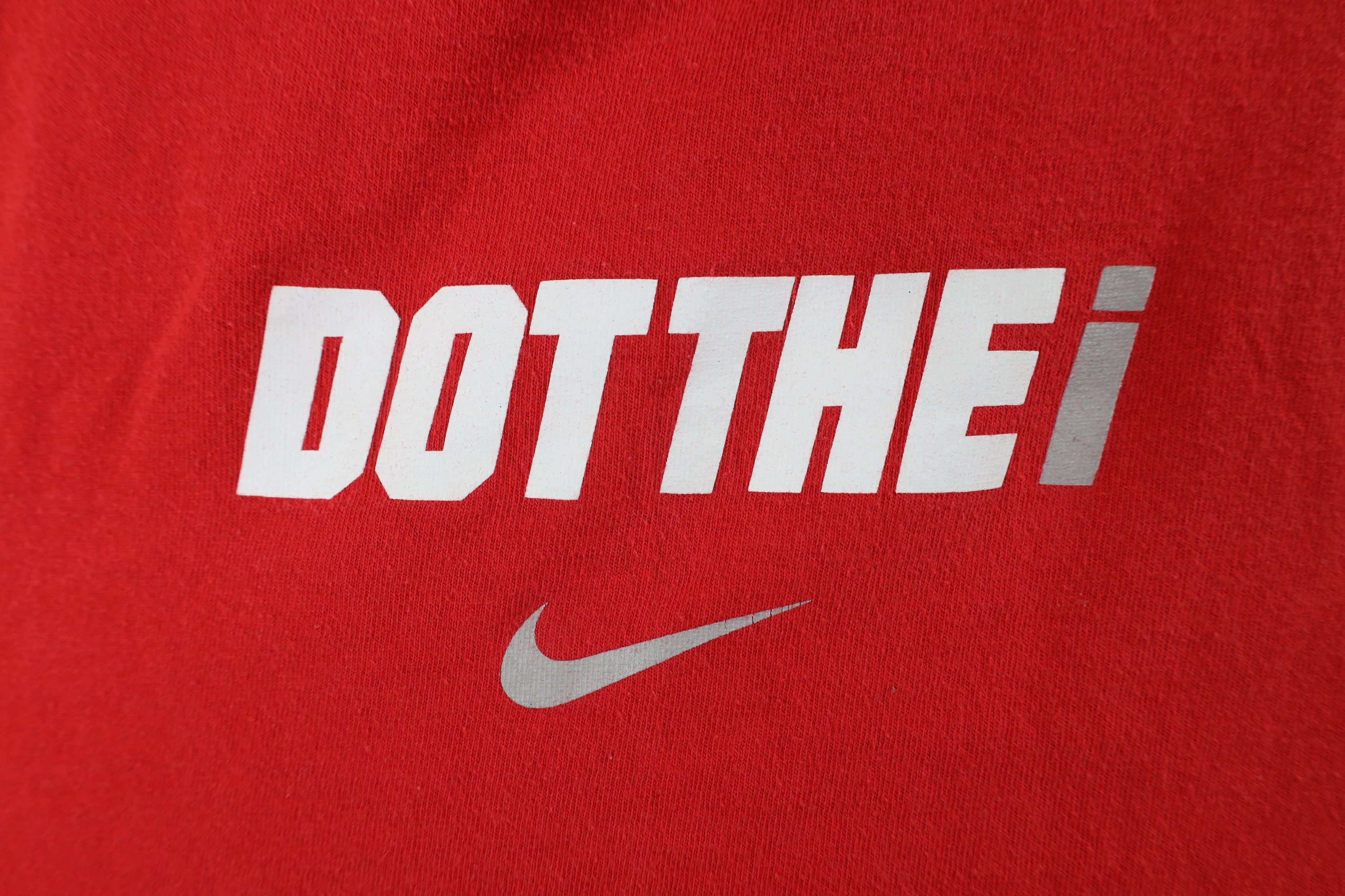 Nike × Vintage Vintage Nike Swoosh Dot the I Ohio State University T-Shirt Size US L / EU 52-54 / 3 - 4 Thumbnail