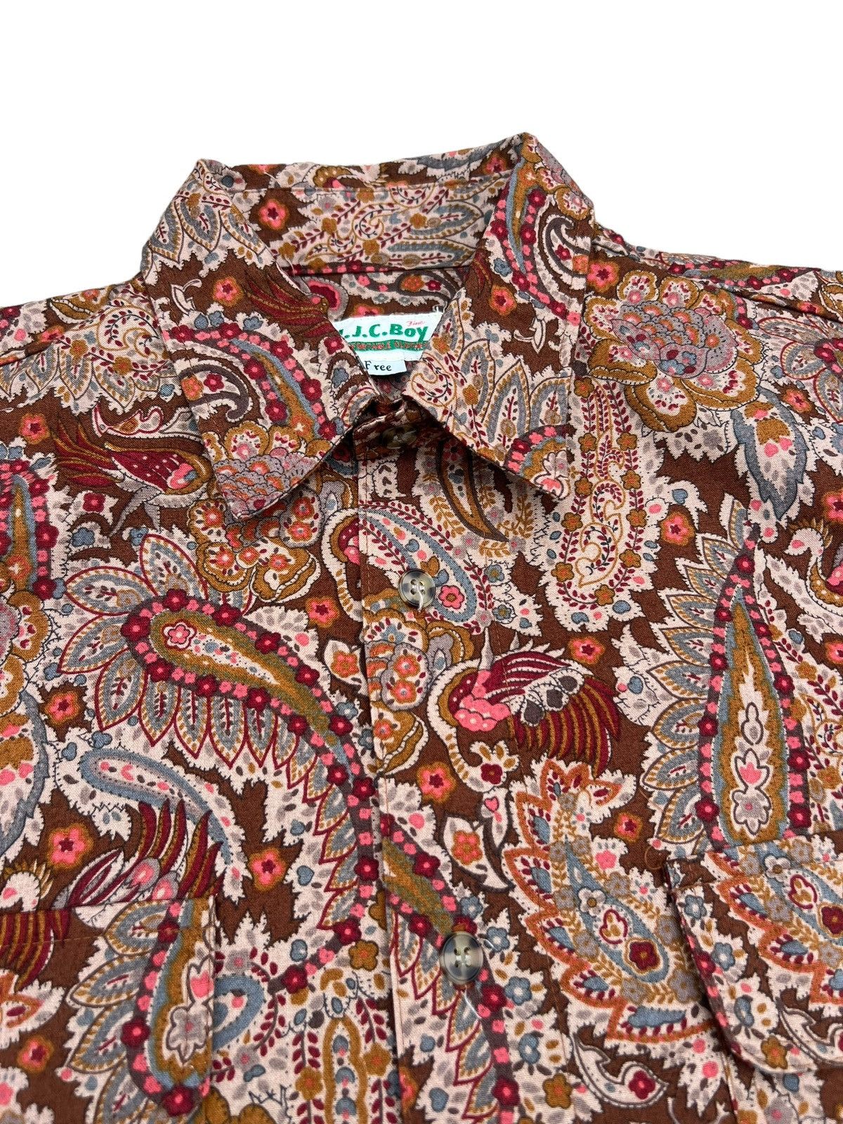 Vintage Vintage J.J.C. BOY Japan Floral Flower LS Size US L / EU 52-54 / 3 - 4 Thumbnail