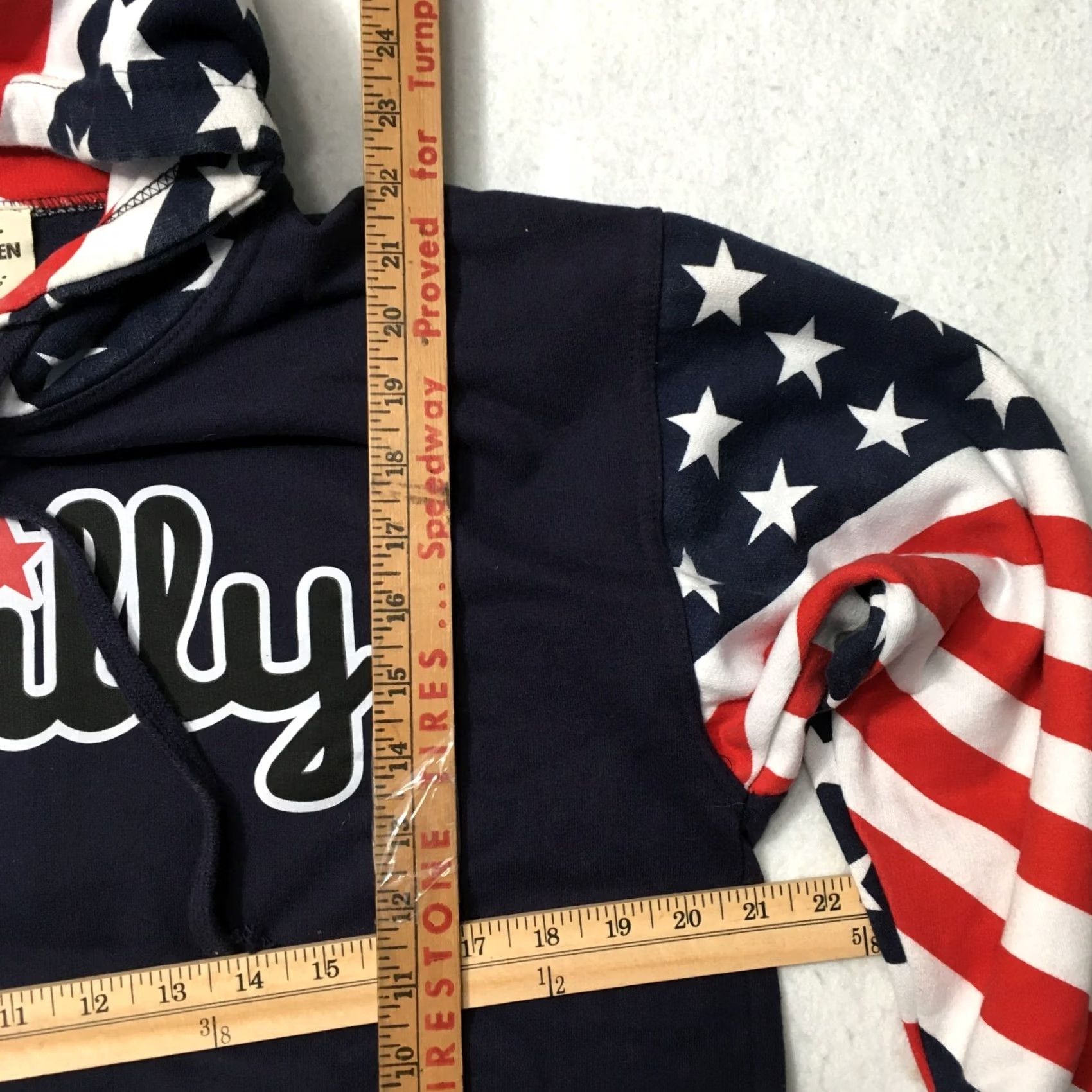 Vintage jon lauren American Flag 4th Of July Hoodie sweatshirt Stars And Stripes Adult Medium Mens Size US M / EU 48-50 / 2 - 4 Thumbnail
