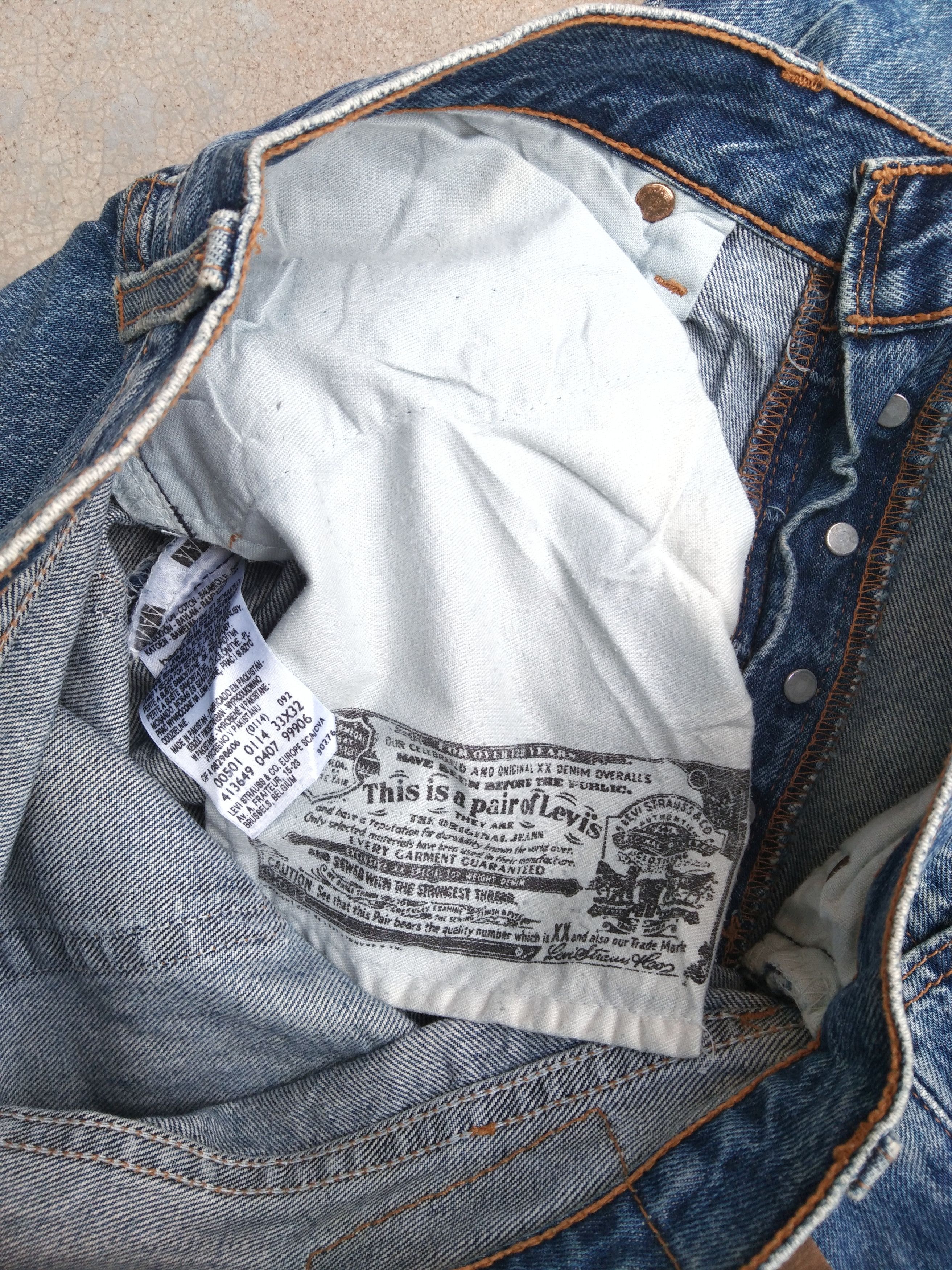 Levi's Vintage Levi's 501 Straight Leg Jeans 33x32 Size US 33 - 7 Thumbnail