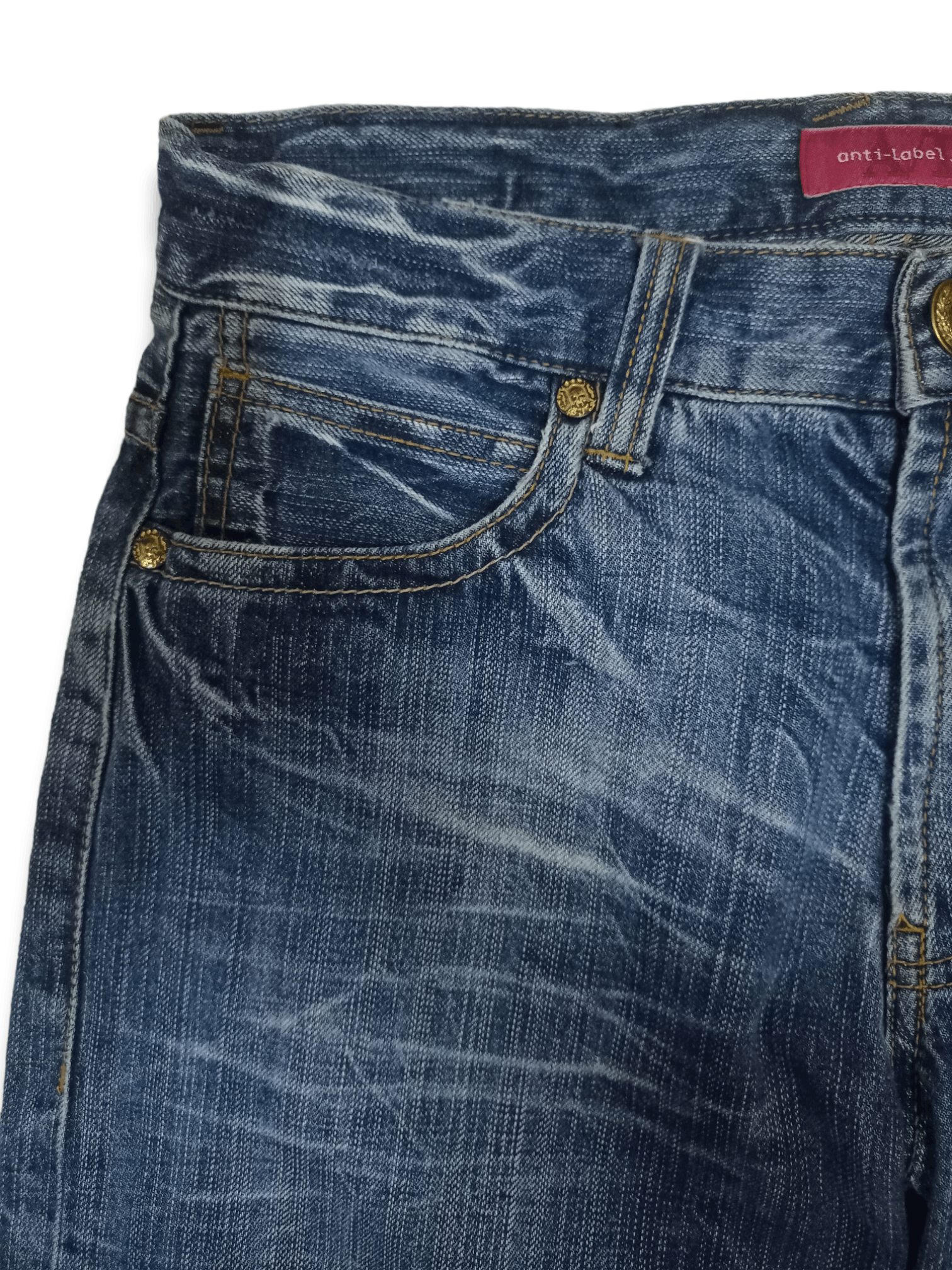Japanese Brand Vintage Japanese Brand Blue Wash Studded Jeans Size US 31 - 5 Thumbnail