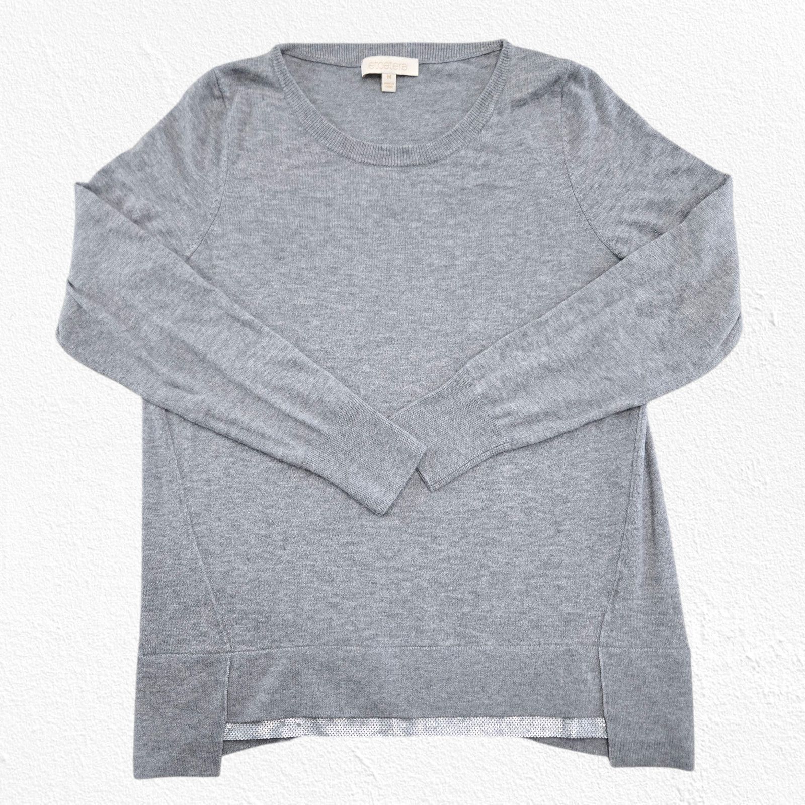 Other Etcetera Gray Wool Blend Sweater Sequin Hem Size Medium Size M / US 6-8 / IT 42-44 - 2 Thumbnail