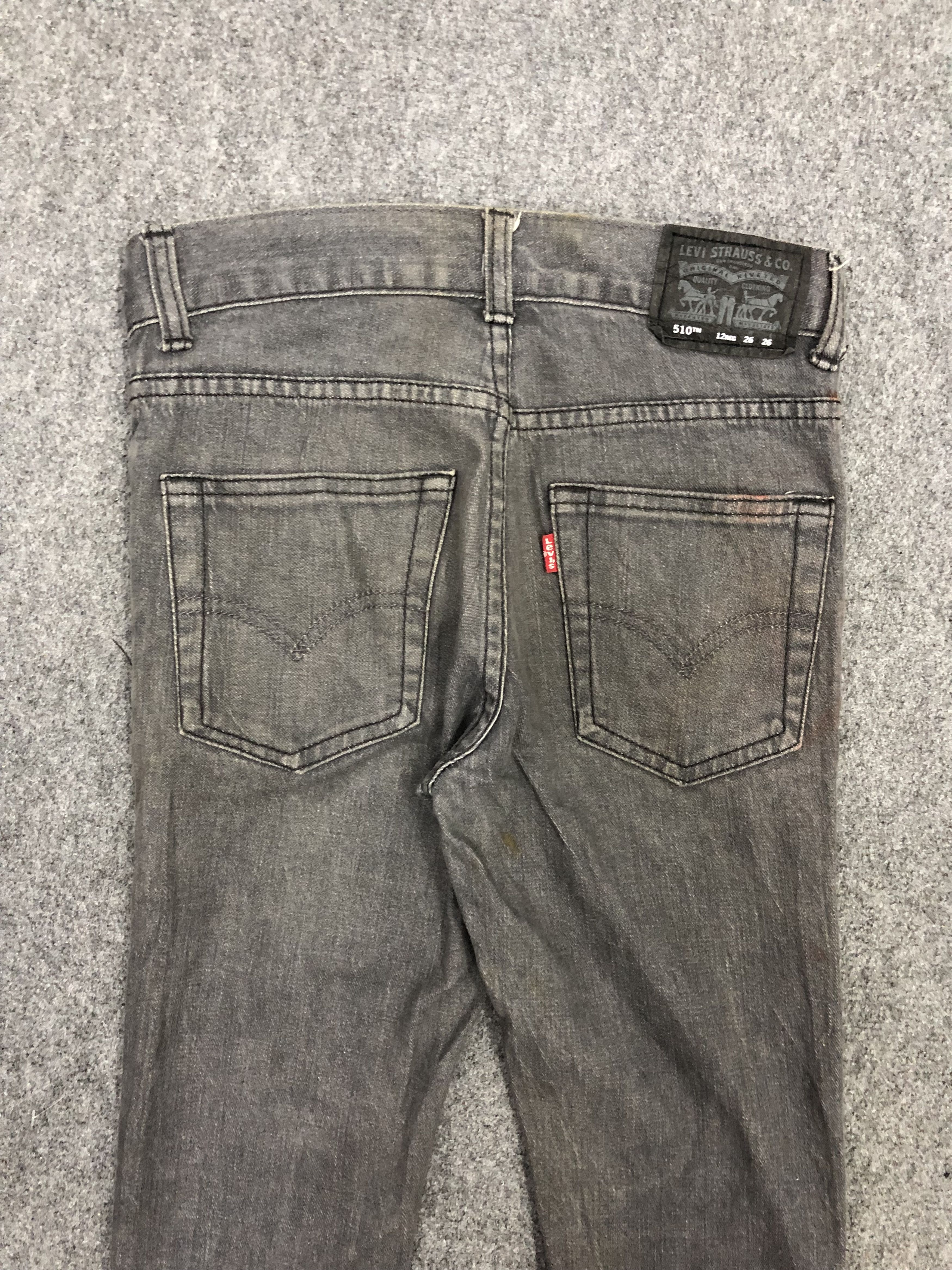 Levi's × Vintage Vintage Levis 510 Faded Black Skinny Jeans DP1283 Size US 27 - 4 Thumbnail