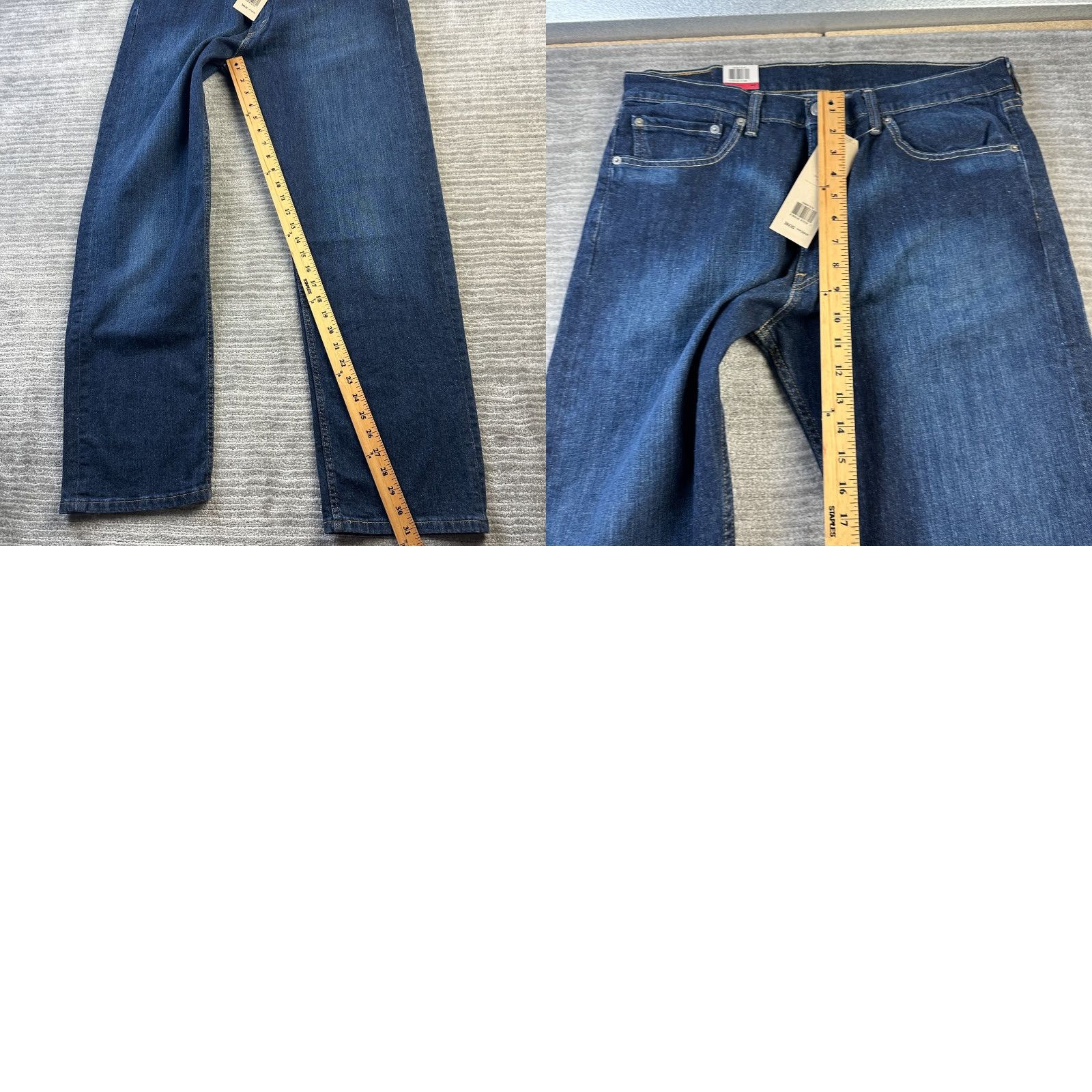 Levi's Levi's 505 Jeans Mens 36x30 Blue Denim Straight Stretch Casual Pants Regular Fit Size US 36 / EU 52 - 8 Thumbnail