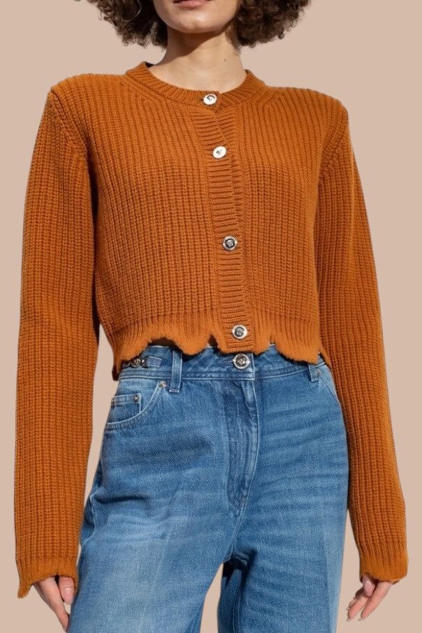 Versace Versace Wool Cardigan Medusa Buttons Camel Size XS / US 0-2 / IT 36-38 - 2 Thumbnail