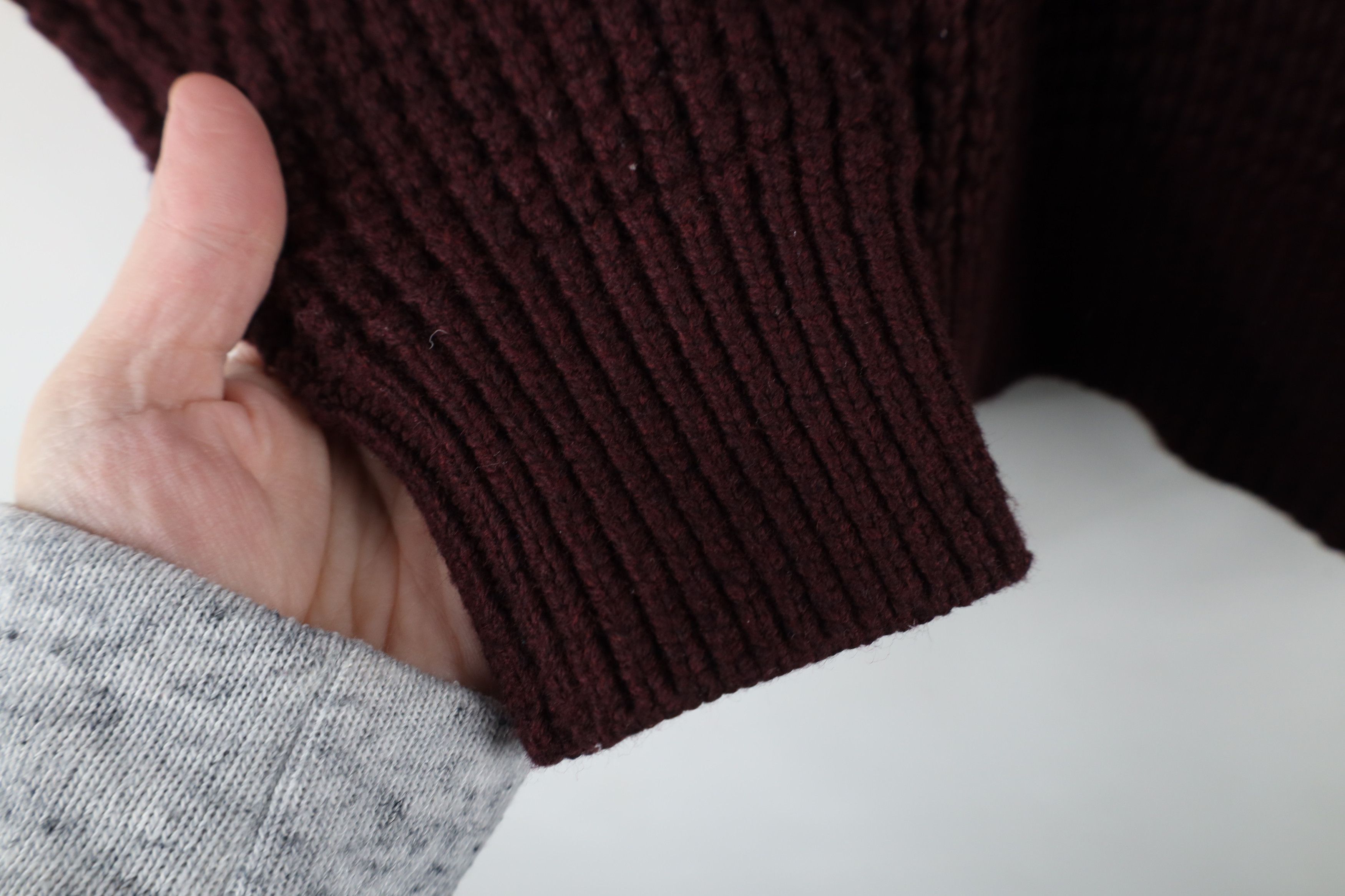 Madewell × Vintage Madewell Textured Thermal Merino Wool Knit Collared Sweater Size M / US 6-8 / IT 42-44 - 5 Thumbnail