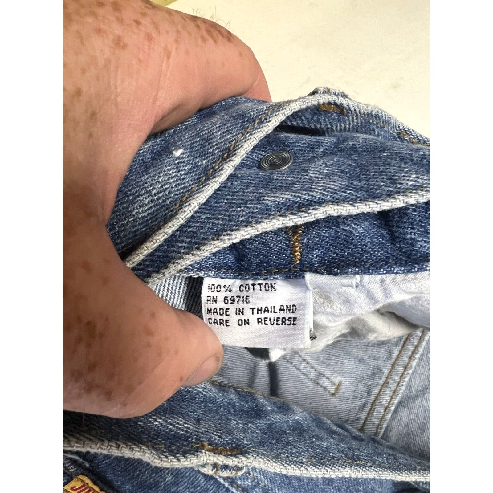 Jordache VINTAGE Jordache Denim Skirt Long - 30” Waist x 36" Long - Cotton, Zip, Button, 100% Cotton - Blue - Stone Wash - 80s 90s - Women - Size 10 Size 32" / US 10 / IT 46 - 5 Thumbnail