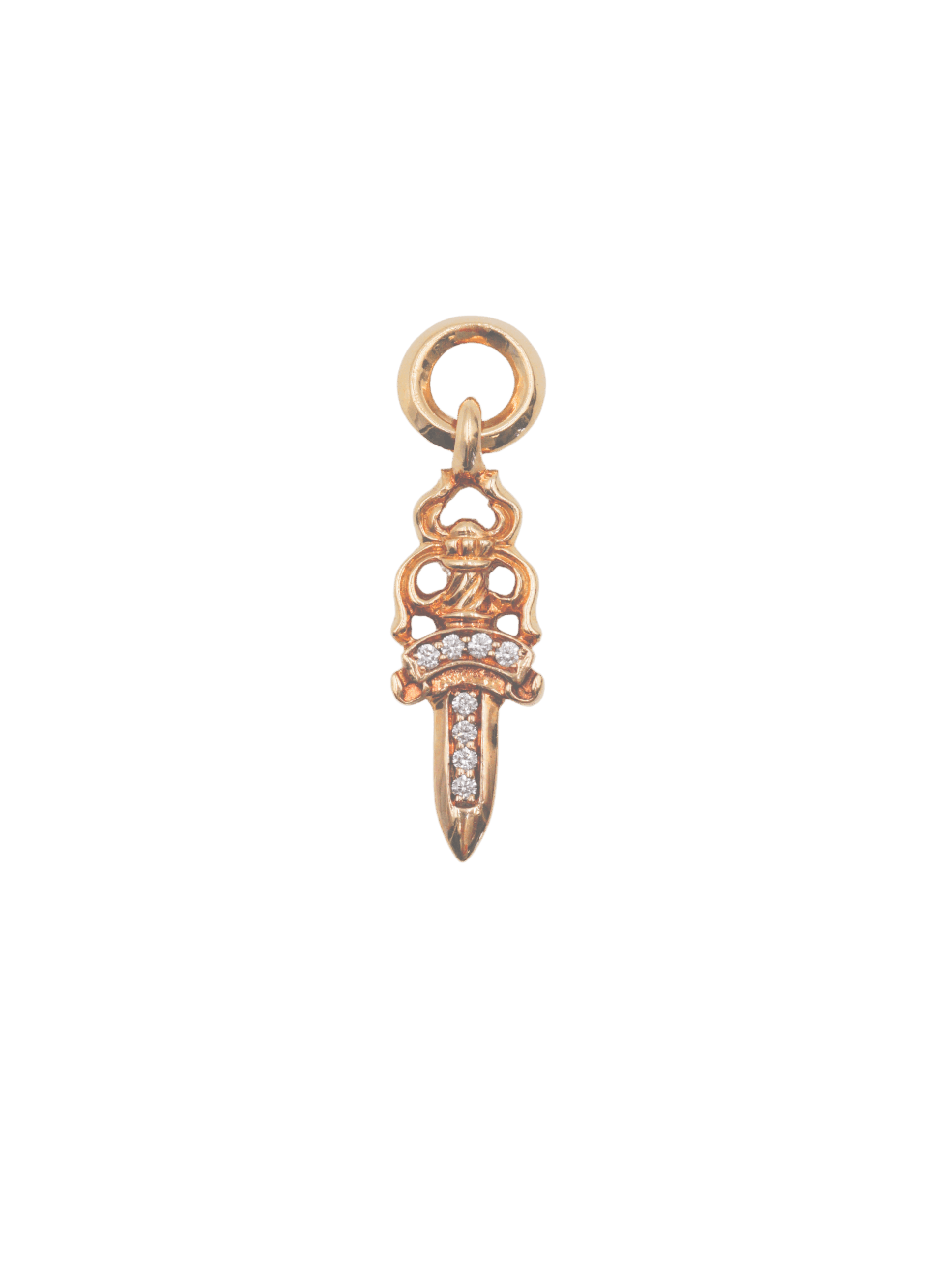 Chrome Hearts Chrome Hearts 22K Gold Dagger with White Diamonds Size ONE SIZE - 1 Thumbnail
