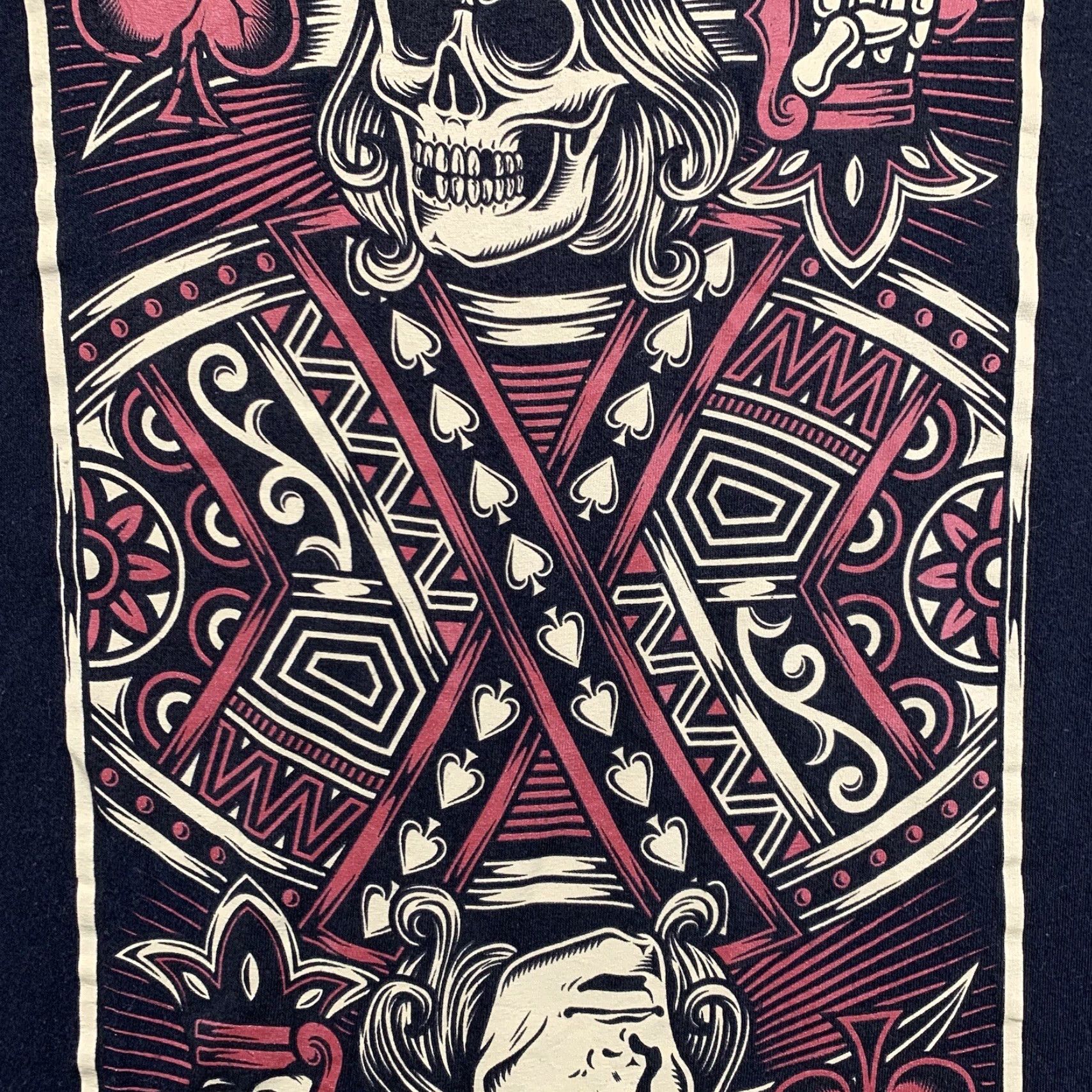 Vintage DOM MEN Short Sleeve T Shirt Black Crew Neck Jack of Hearts Logo 2020s Art Biker Rocker Men M Size US M / EU 48-50 / 2 - 5 Thumbnail