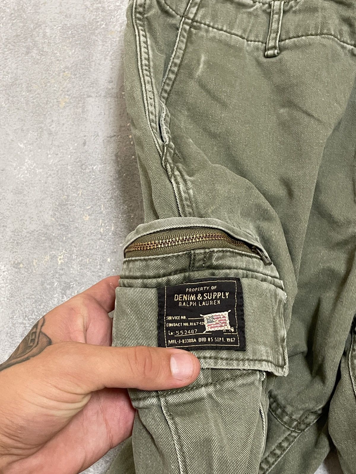 Denim & Supply Ralph Lauren Denim & Supply Ralph Lauren Green Washed Distressed Shorts Size US 30 / EU 46 - 8 Thumbnail