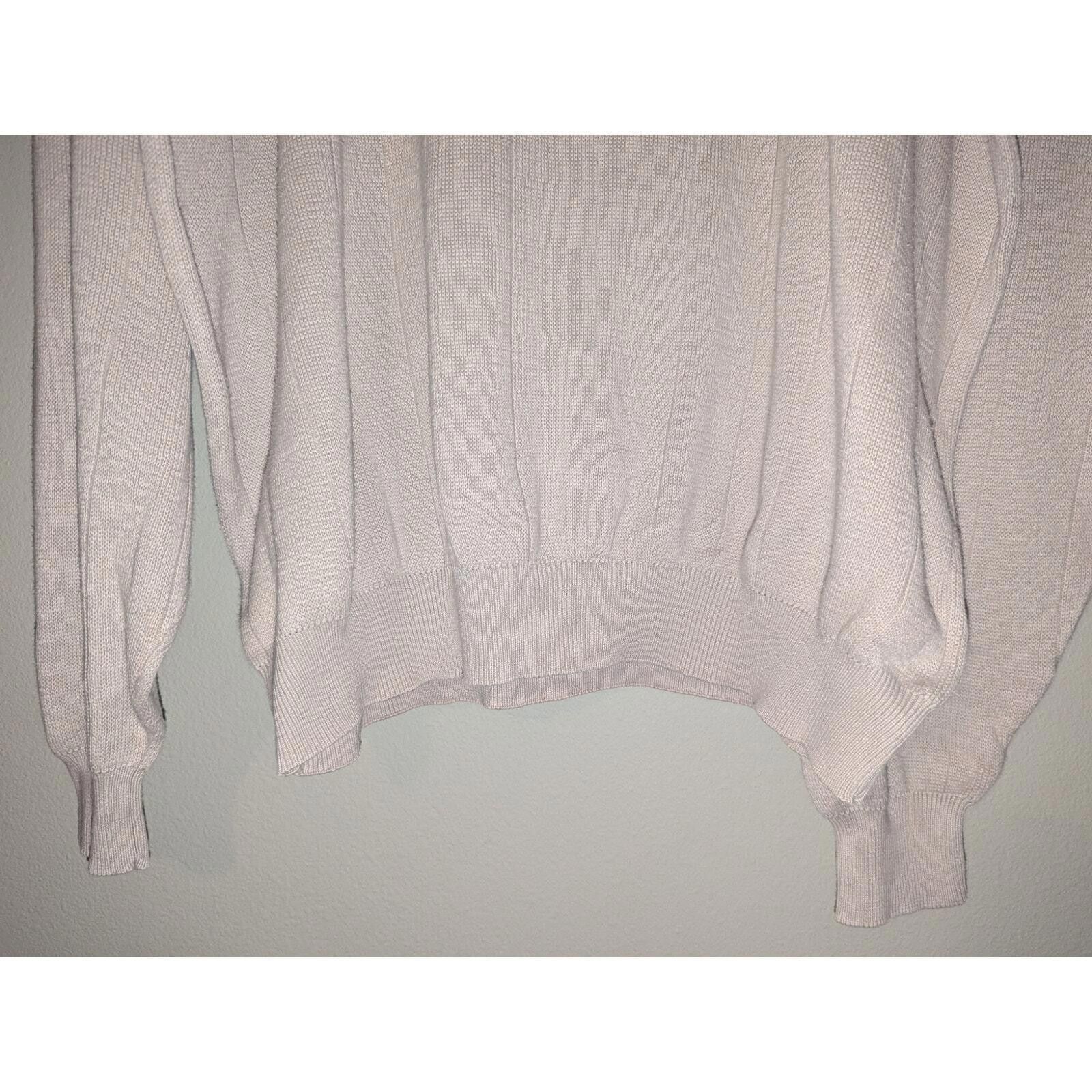 Designer Vintage Chaps Ralph Lauren Men's Cream Knit Sweater XL Size US XL / EU 56 / 4 - 3 Thumbnail