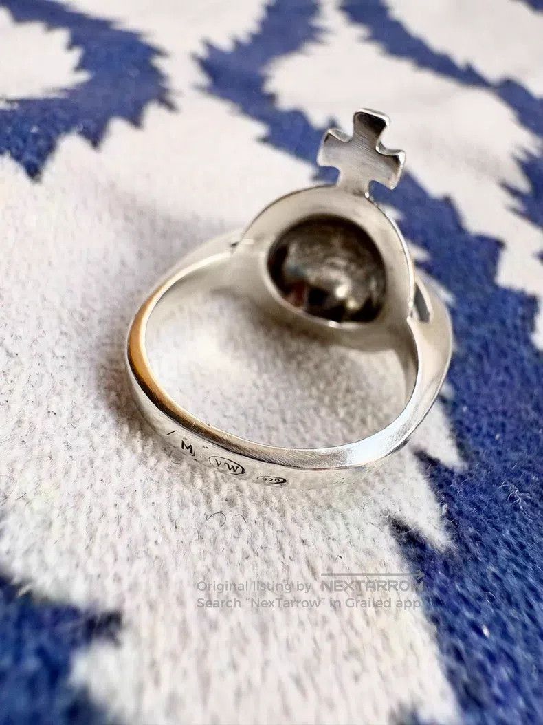 Vivienne Westwood Vivienne Westwood Yellow enamel hemisphere Saturn ring Size ONE SIZE - 4 Thumbnail