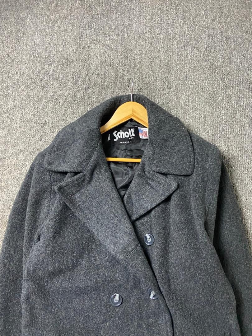 Schott Vintage SCHOTT Double Breasted Wool Long Coat (205) Size US S / EU 44-46 / 1 - 8 Thumbnail