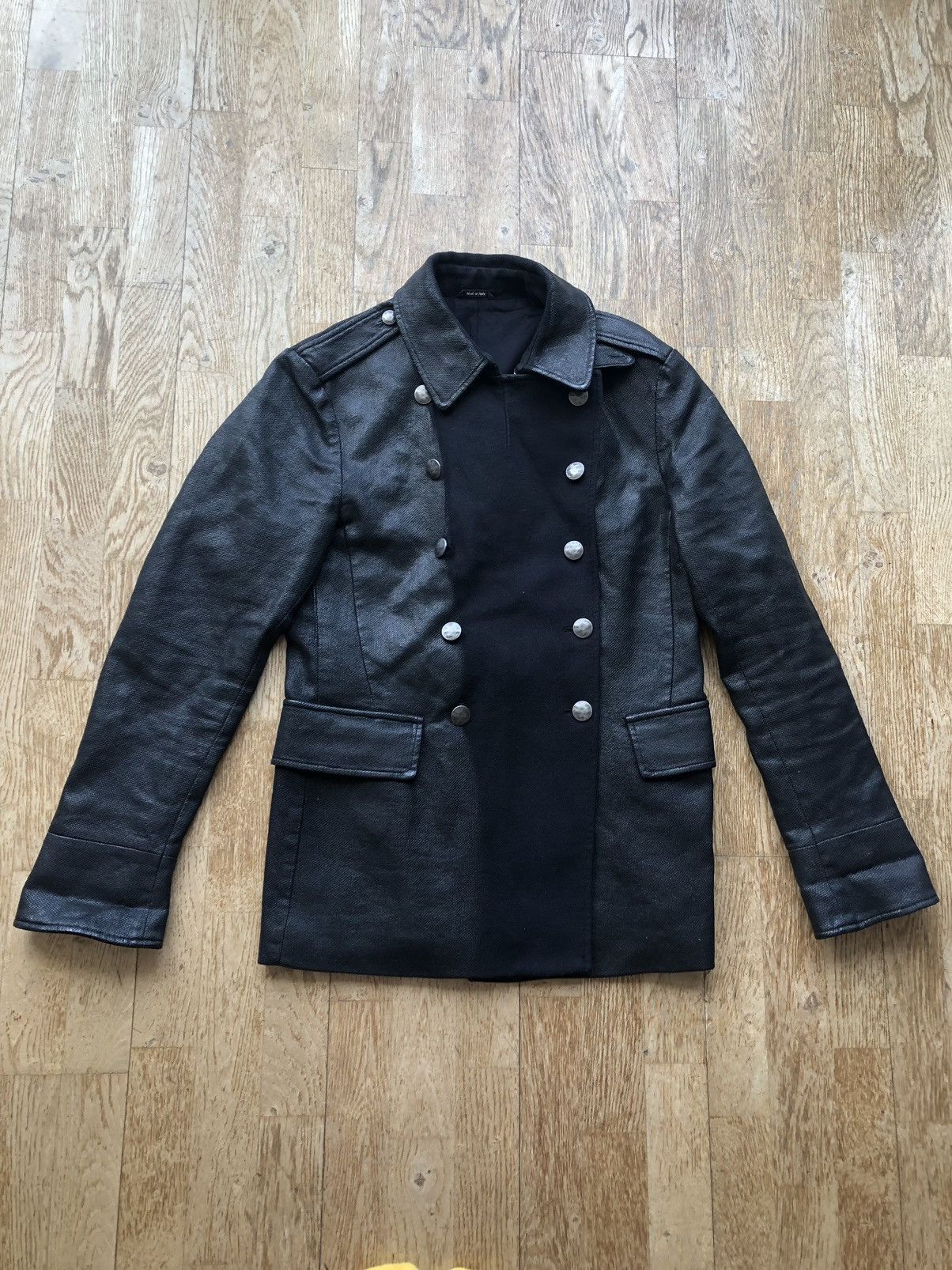 Pre-owned Maison Margiela X Vintage Maison Margiela Vintage “1911” Army Peacoat Jacket In Black