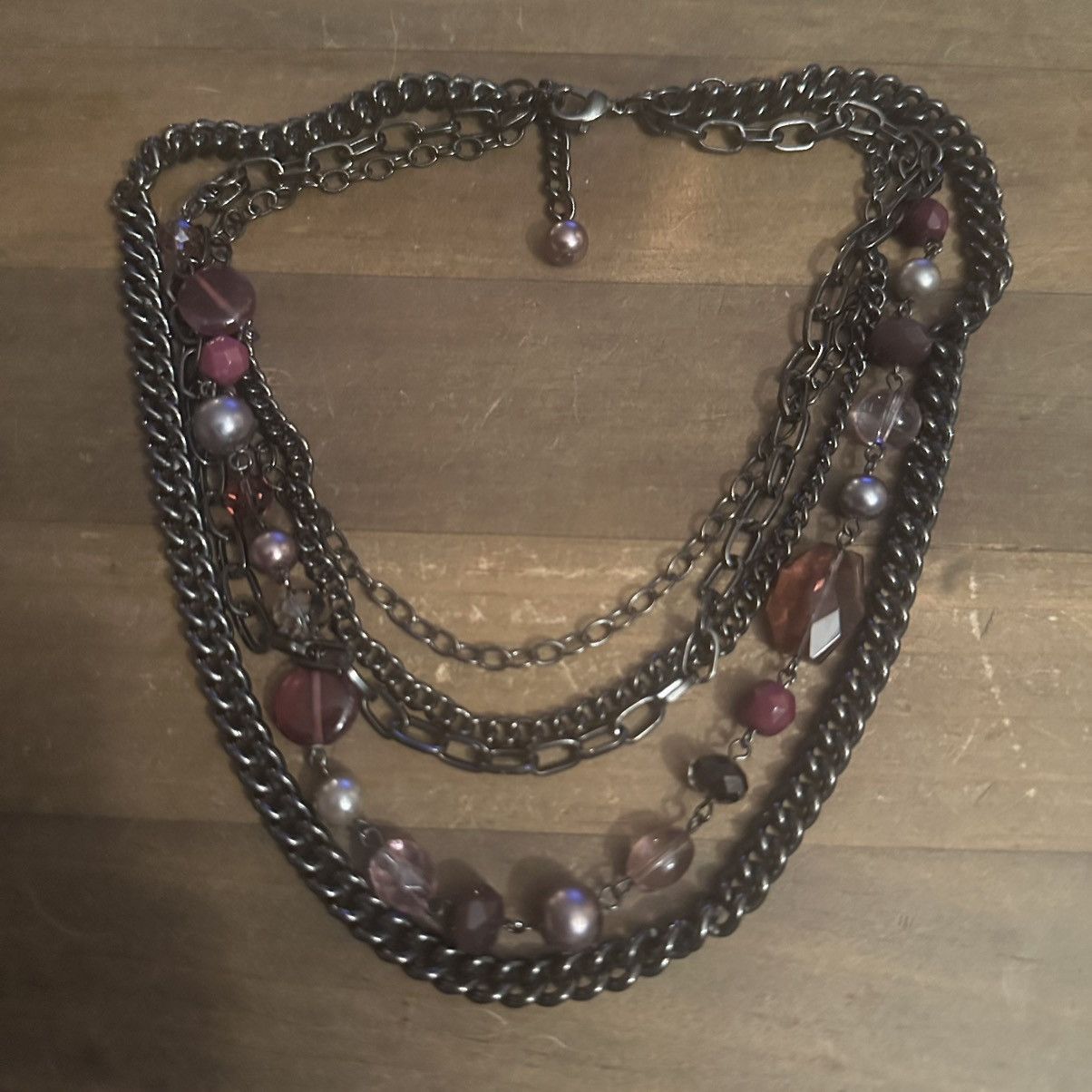 Other Black multi strand layered chain and bead necklace Size ONE SIZE - 2 Thumbnail