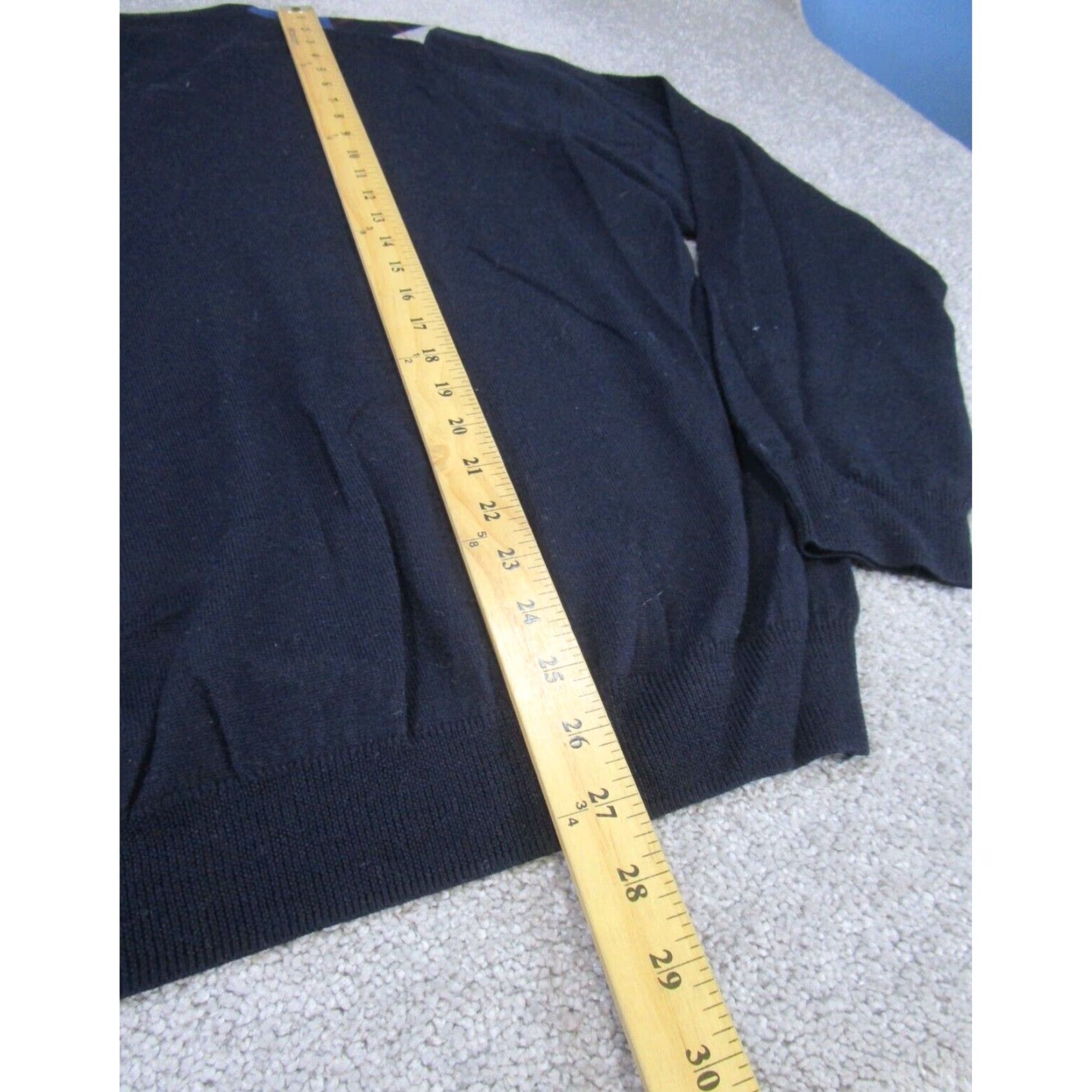 Brooks Brothers Brooks Brothers Mens Large Merino Wool Navy Blue Argyle Sweater Size US L / EU 52-54 / 3 - 5 Thumbnail