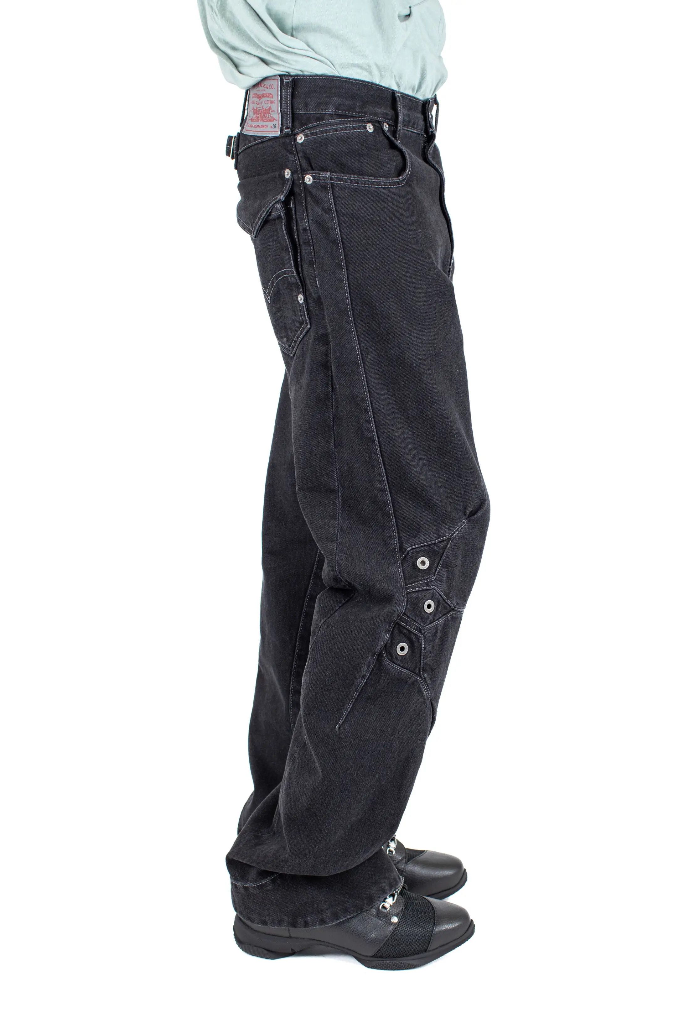 Kiko Kostadinov × Levi's Levi's Articulate Knee Trouser – Black Denim Size US 38 / EU 54 - 5 Thumbnail