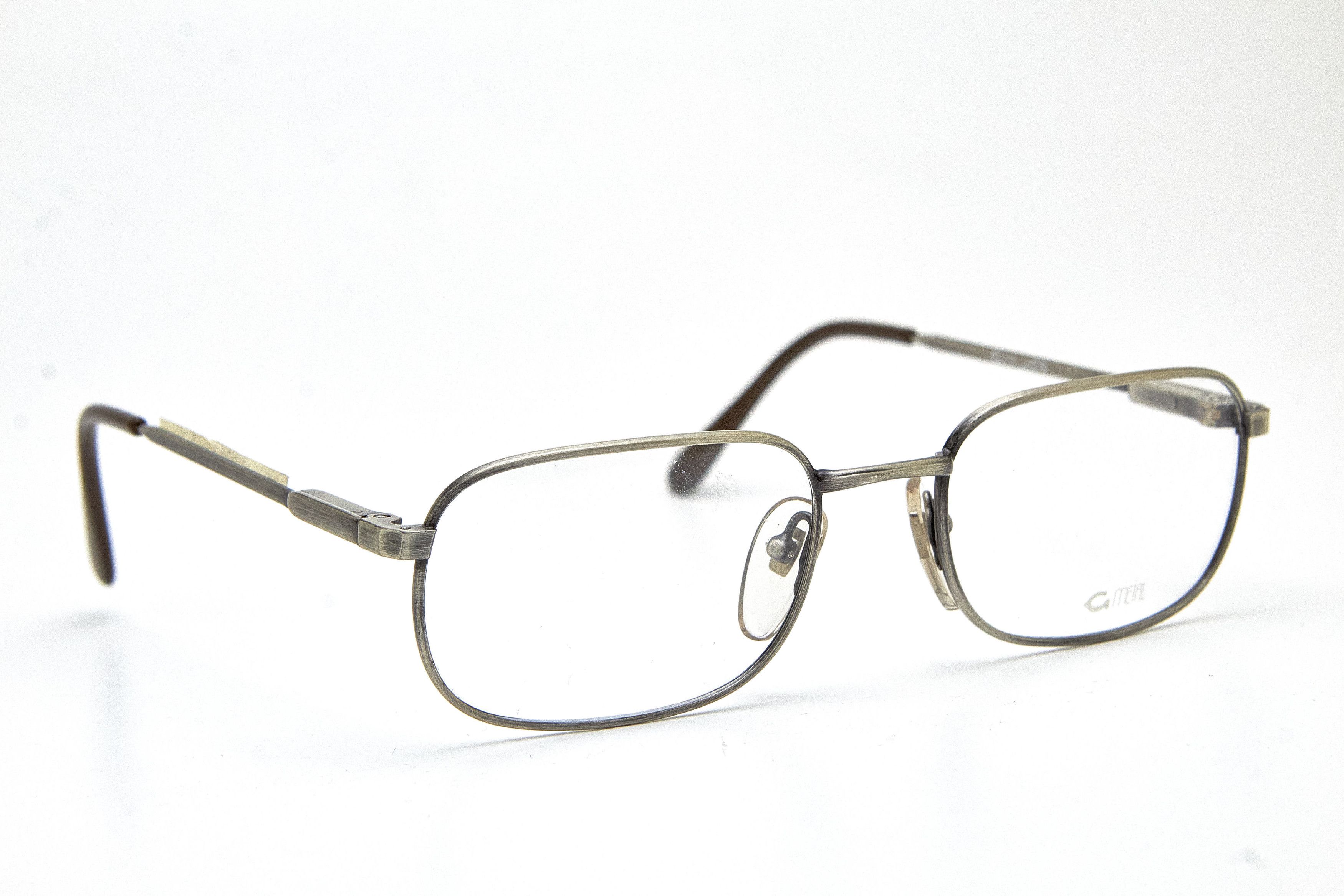 Vintage Old Money GRASSET Brushed Silver Rectangular Quiet Lux Specs Size ONE SIZE - 6 Thumbnail