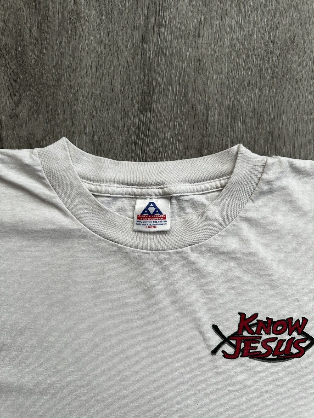 AAA × Vintage Vintage 90s Kërussō Active Know Jesus Shirt Size US L / EU 52-54 / 3 - 4 Thumbnail
