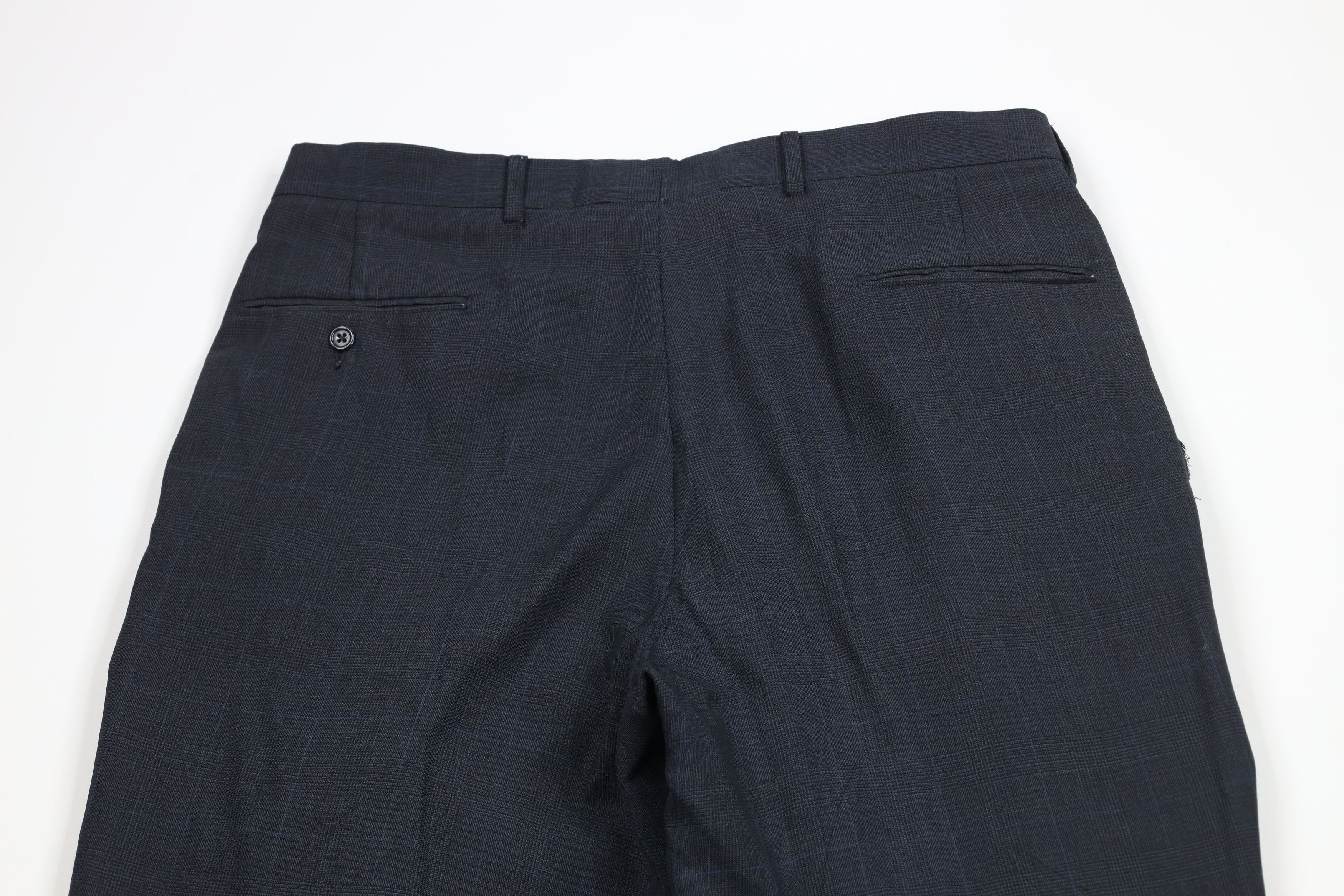 Jos. A. Bank × Vintage Vintage 90s Jos A Bank Wool Wide Leg Chino Pants Plaid Size US 36 / EU 52 - 12 Thumbnail