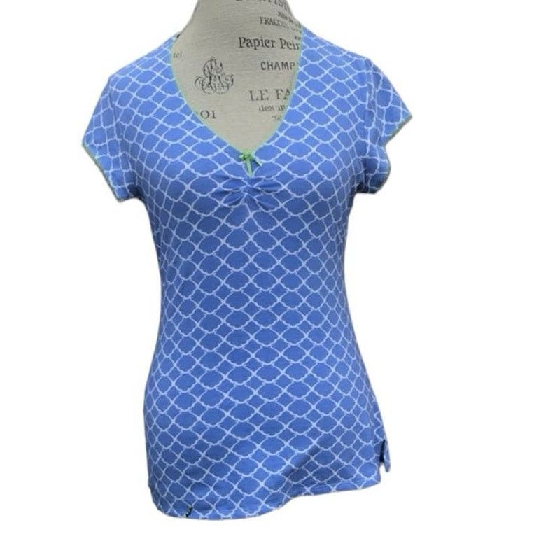 Lilly Pulitzer Lilly Pulitzer cotton tee lace edging pajama top size small Size S / US 4 / IT 40 - 2 Thumbnail