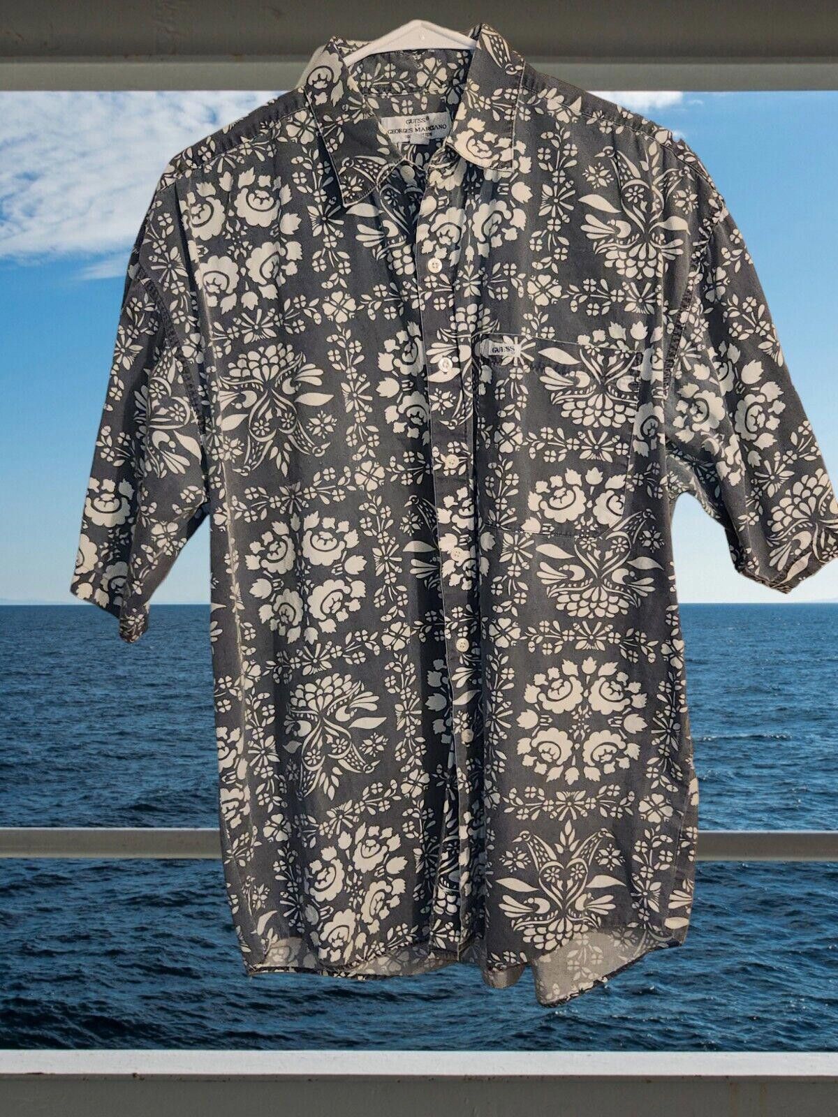 Guess Guess Shirt Mens Large Vtg Floral Hawaiian Print 90s Camp Size US L / EU 52-54 / 3 - 8 Thumbnail