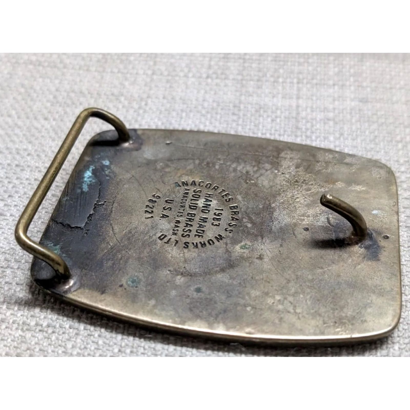 Vintage vintage DIABLO CANYON belt buckle NUCLEAR PLANT california SOLID BRASS anacortes Size ONE SIZE - 4 Thumbnail