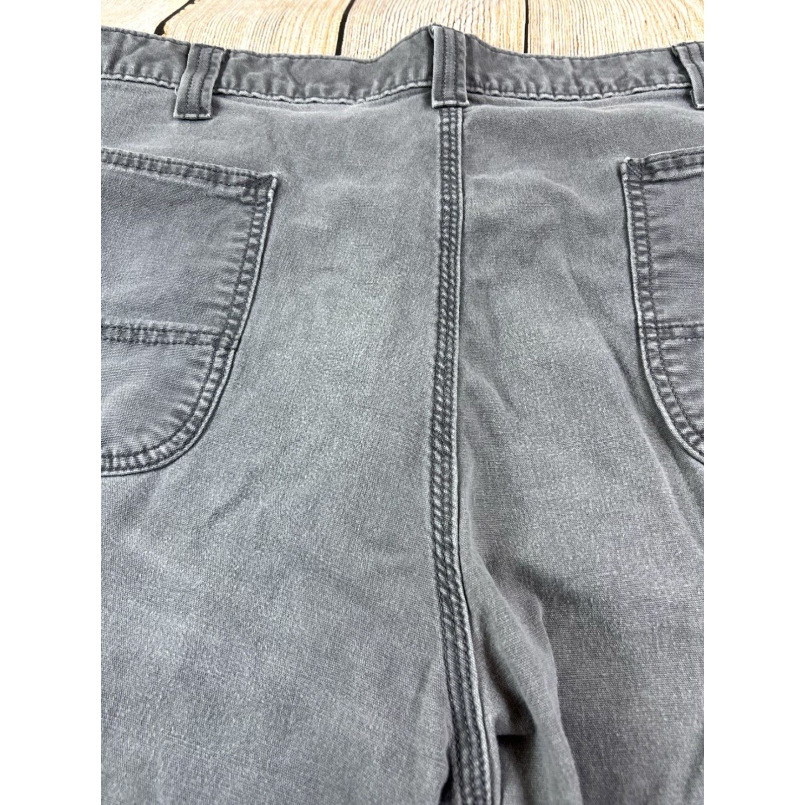 Carhartt Mens Carhartt Cargo Shorts Cotton Stretch Relaxed Fit Gray 40 Casual Workwear Cargo Pocket Inseam 9 in Size US 40 / EU 56 - 6 Thumbnail