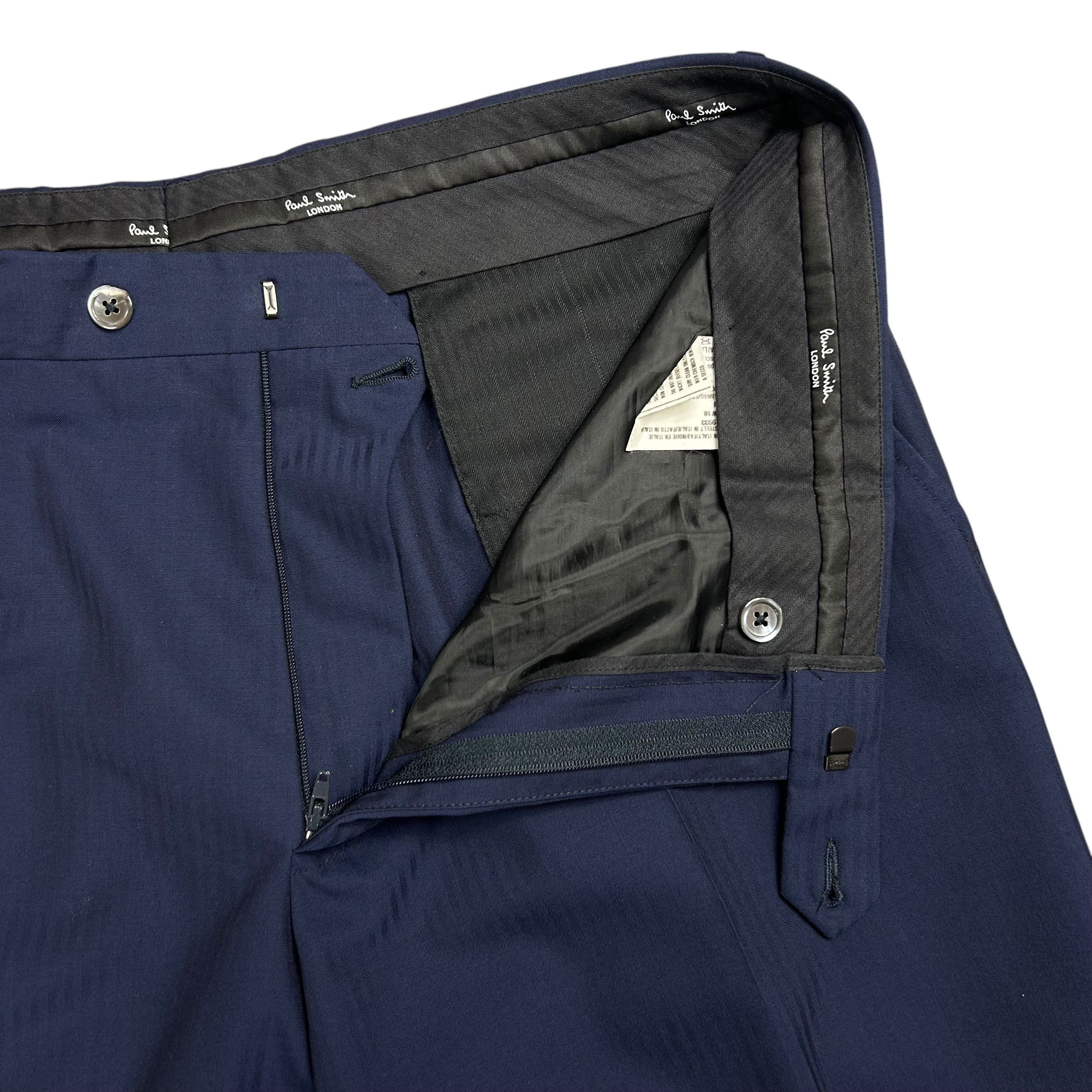 Paul Smith Paul Smith London Blue Striped Wool Formal Pants W36L31 Size 46R - 5 Thumbnail