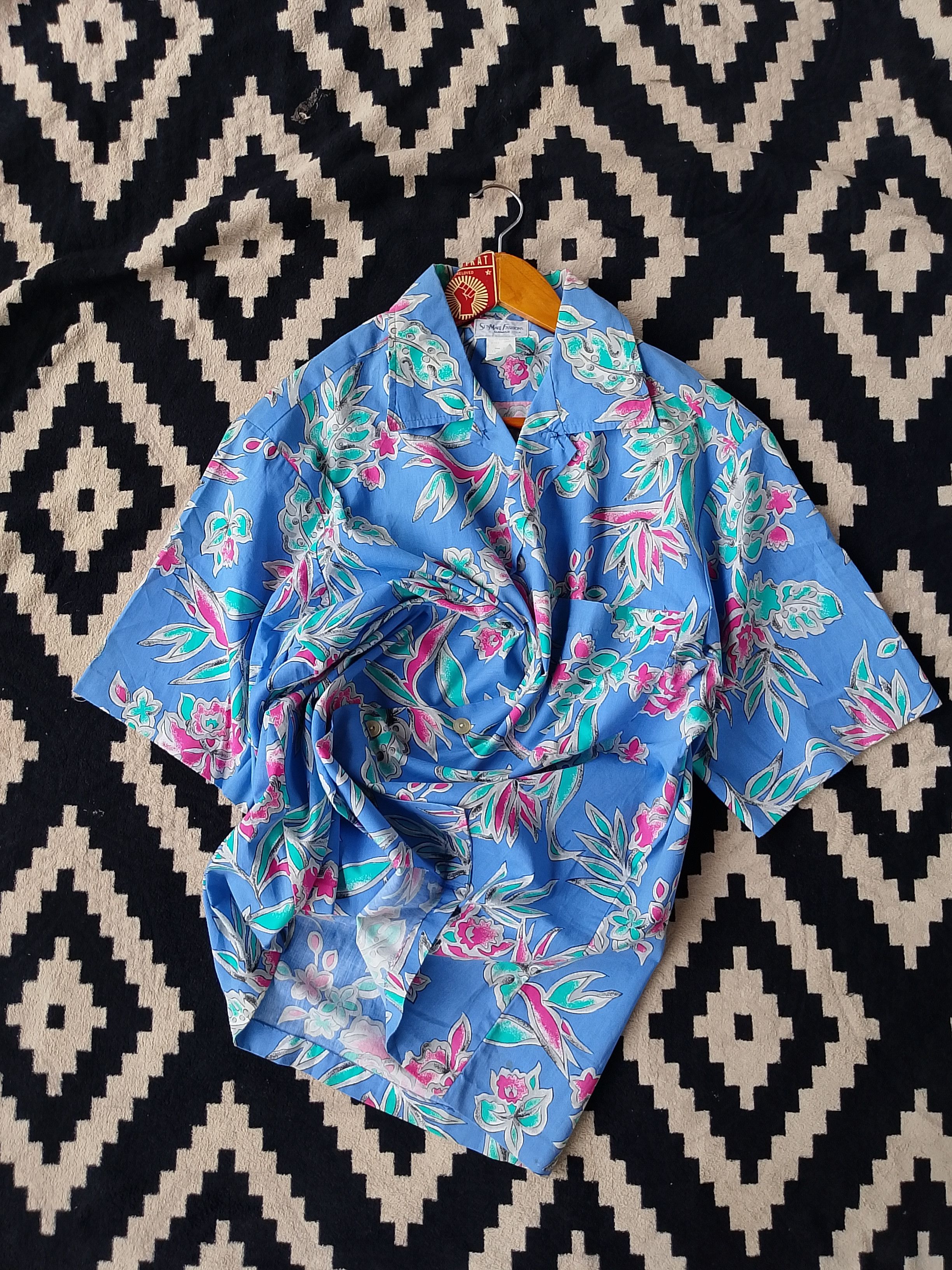 Vintage Archive Sunmari Dark Tropical Indie Button Up Size US XL / EU 56 / 4 - 2 Thumbnail