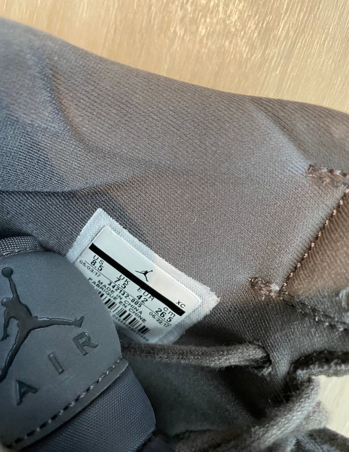 Other AIR JORDAN 1 Strap High Dark Grey Sz 8.5 Size US 8.5 / EU 41-42 - 7 Thumbnail