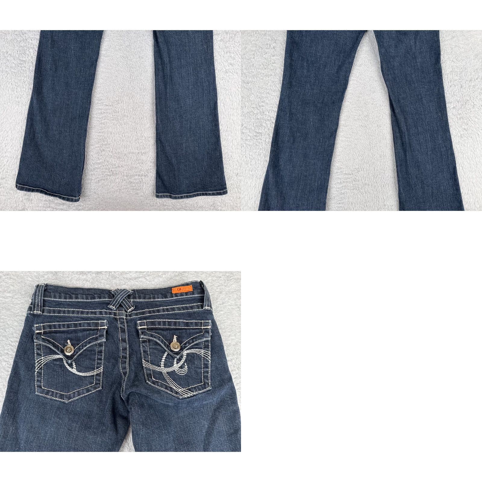 Mossimo Mossimo Jeans Juniors 9 Blue Denim Bootcut Low Rise 29x33 Dark Embroidered Logo 5-Pocket Design Vintage No Women Hippo... Size 30" / US 8 / IT 44 - 10 Thumbnail
