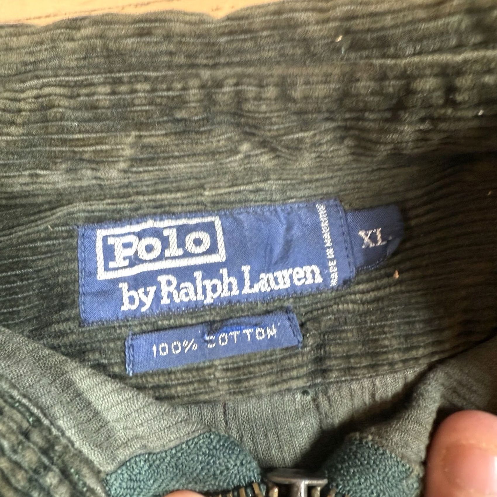 Ralph Lauren VINTAGE Ralph Lauren Corduroy Half Zip Shirt Jacket Bomber Jacket Mens XL Green Multi Pocket Size US XL / EU 56 / 4 - 5 Thumbnail
