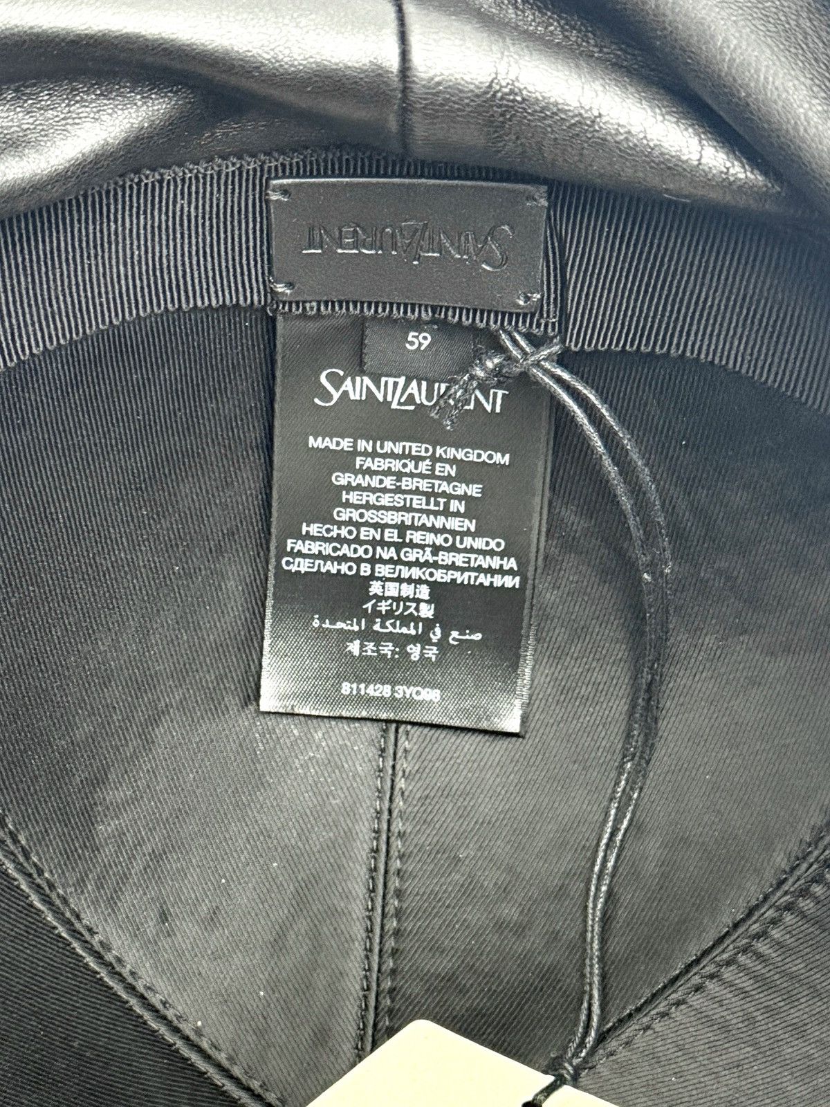 Yves Saint Laurent YSL BALACLAVA CAP IN LAMBSKIN Size ONE SIZE - 6 Thumbnail