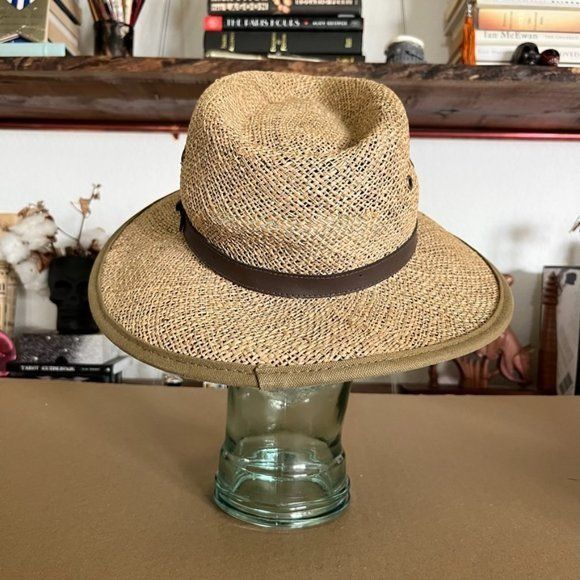 Pendleton Pendleton Straw Rye Woven Fedora Sun Wide Brin Hat Size ONE SIZE - 4 Thumbnail