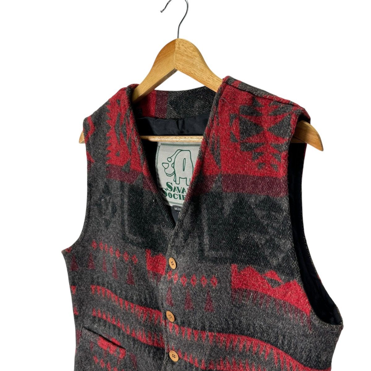 Native 🔥SAVANA SOCIETY FRANCE AZTEC NATIVE VEST Size US M / EU 48-50 / 2 - 4 Thumbnail