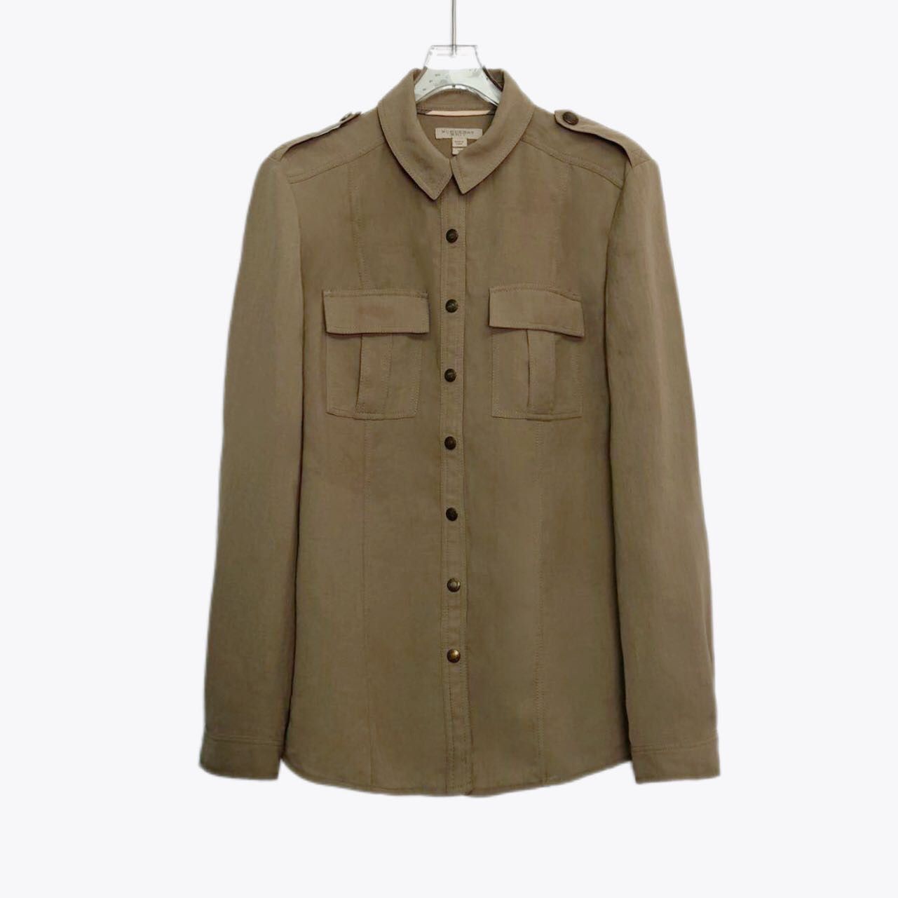 Burberry Burberry Design Point Collar Long Sleeve Shirt K26WX Size M / US 6-8 / IT 42-44 - 1 Thumbnail