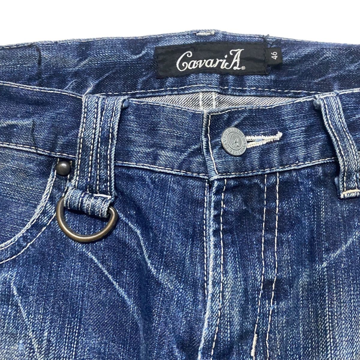 GOSTAR DE FUGA CavariA Denim Oiled Stained Flare Jeans Size US 32 / EU 48 - 6 Thumbnail
