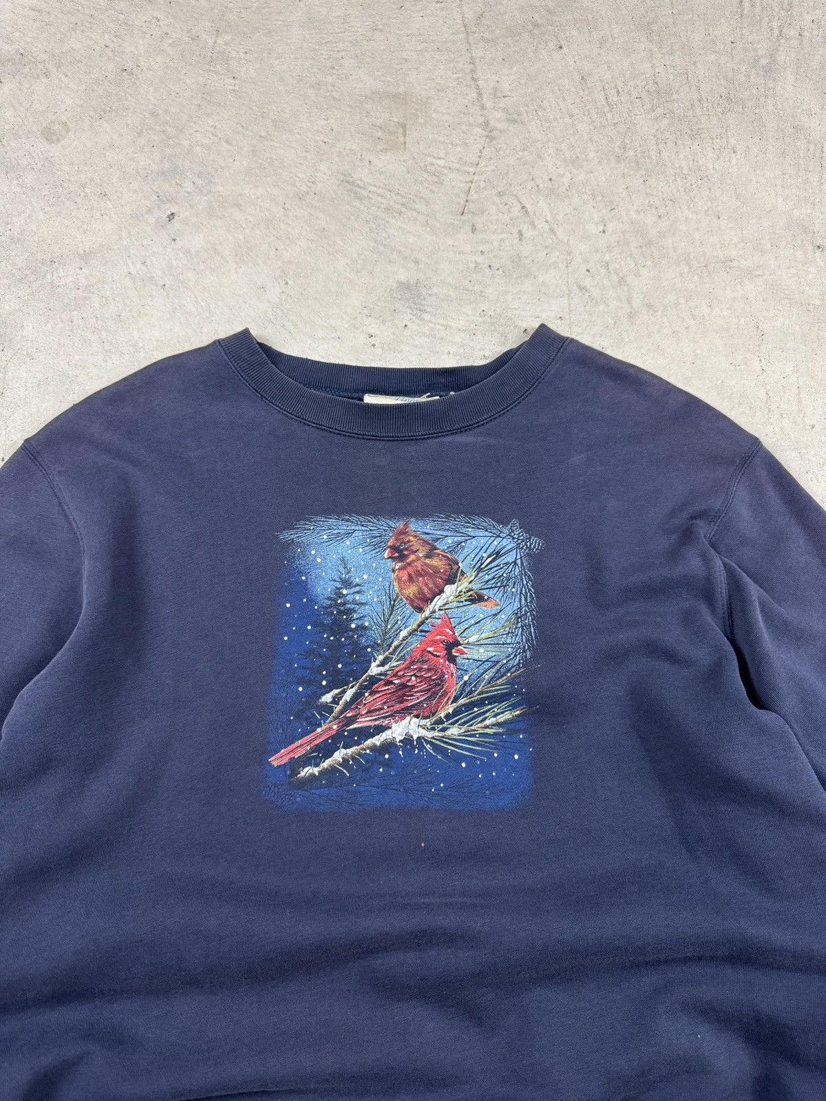Vintage 1990s Navy Snowy Birds Crewneck Size US S / EU 44-46 / 1 - 4 Thumbnail