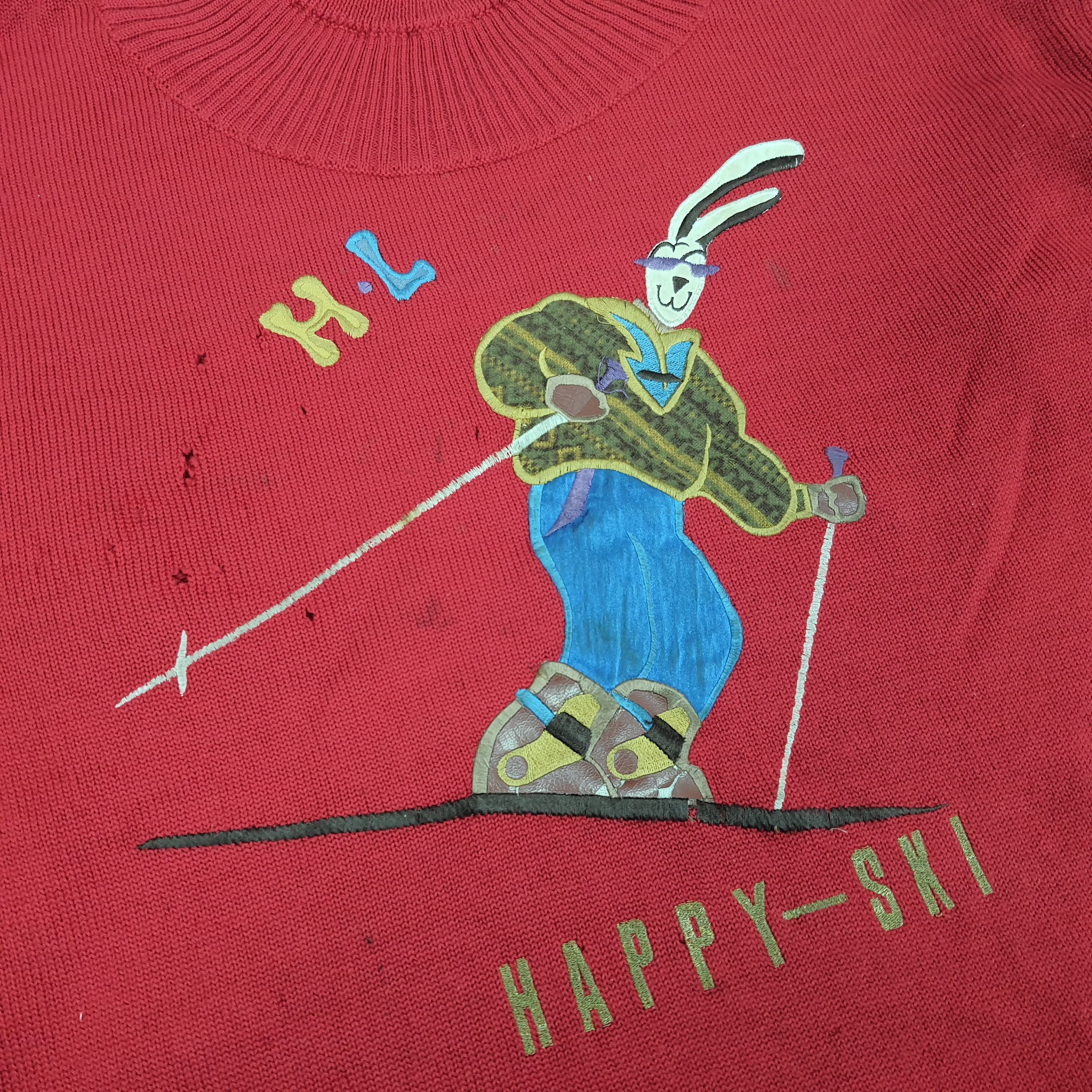Vintage Vintage Henri Lucchapuis Happy ski Knitwear Size US M / EU 48-50 / 2 - 2 Thumbnail