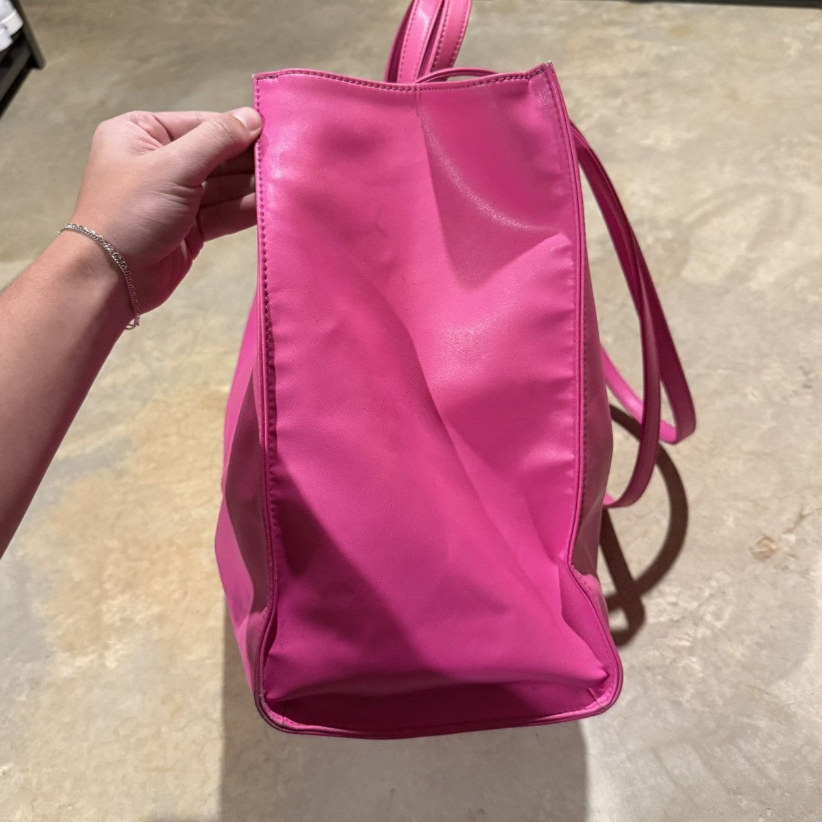 Telfar Telfar Shopping Tote Bag Azalea Pink Vegan Leather Large Size ONE SIZE - 6 Thumbnail
