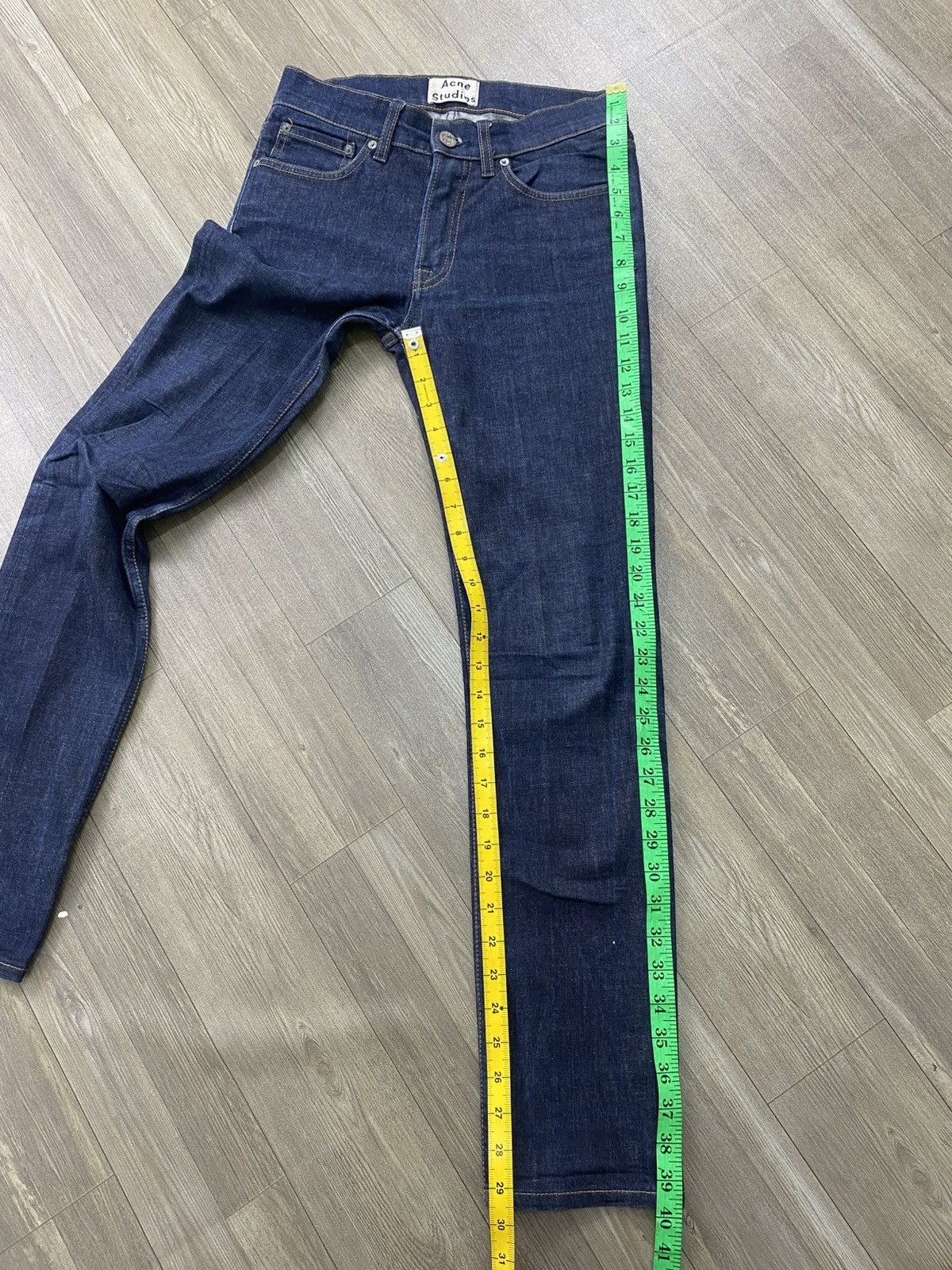 Acne Studios Luxury Acne Studios Ace Raw Gothic Skinny Blue Jeans Size US 27 - 22 Thumbnail