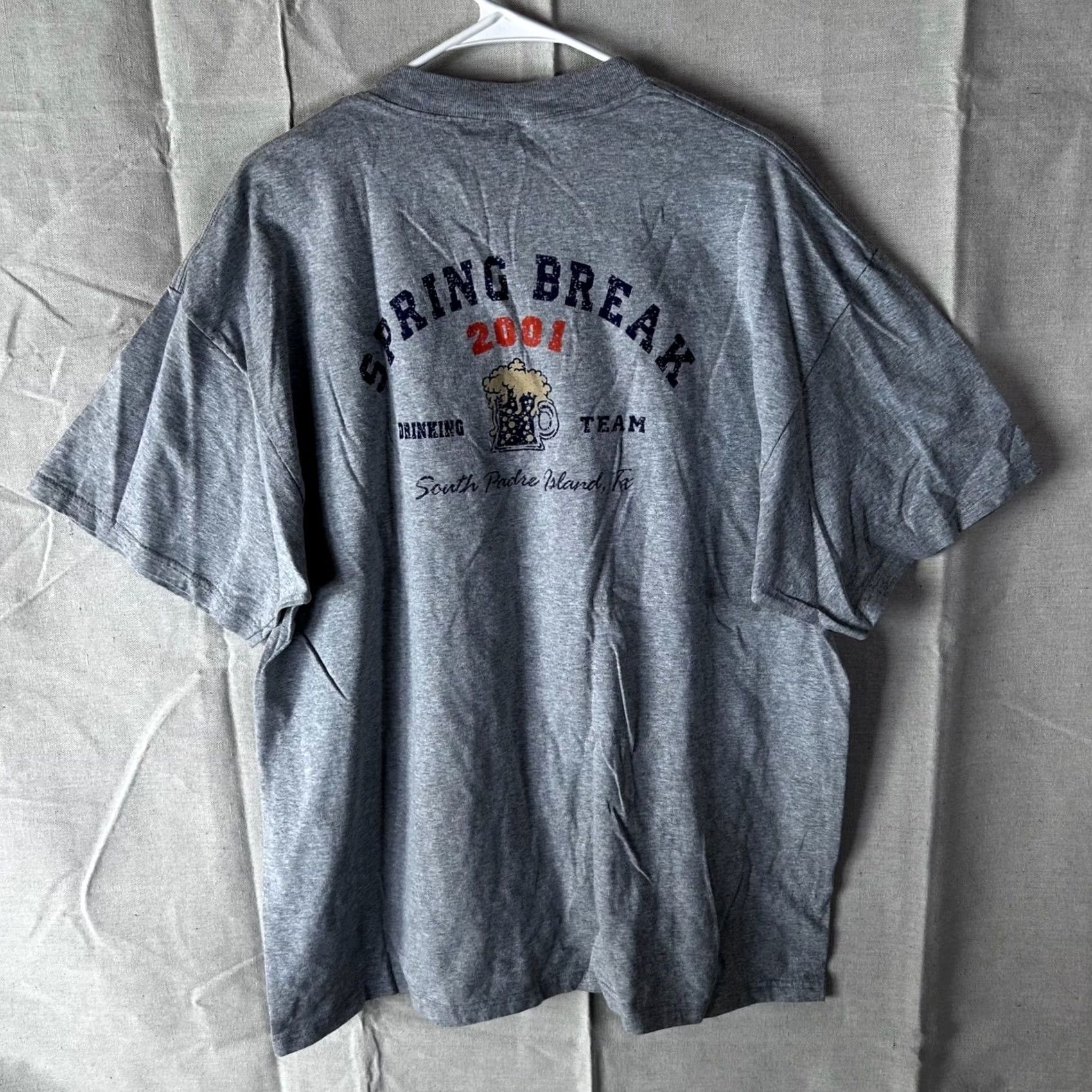 Vintage VINTAGE Delta Pro Weight T-Shirt XL Gray 2001 South Padre Island Drunk Graphic Tee Mens XL Size US XL / EU 56 / 4 - 3 Thumbnail