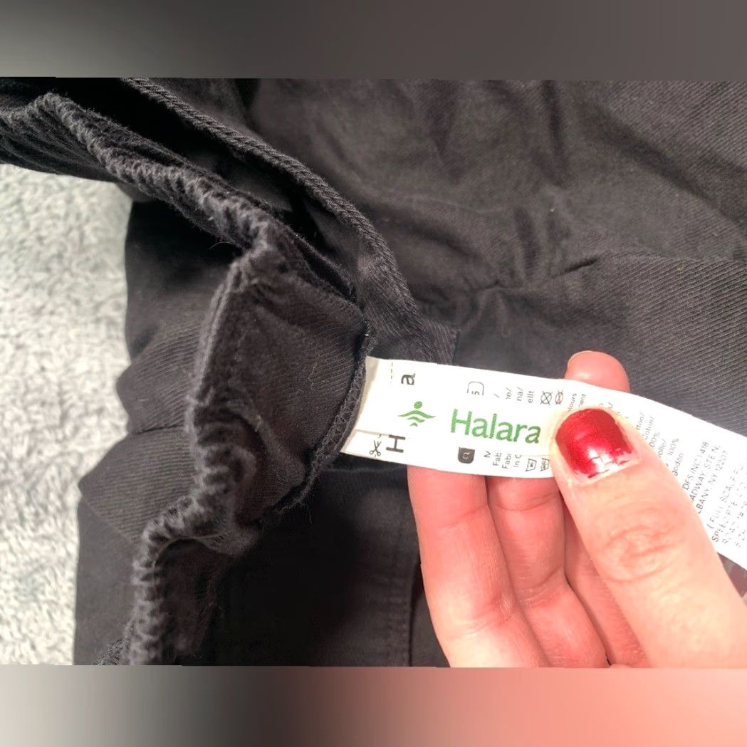 Vintage HALARA Black Cotton Pants Medium Regular Women Ankle Style M Black Size 32" / US 10 / IT 46 - 5 Thumbnail