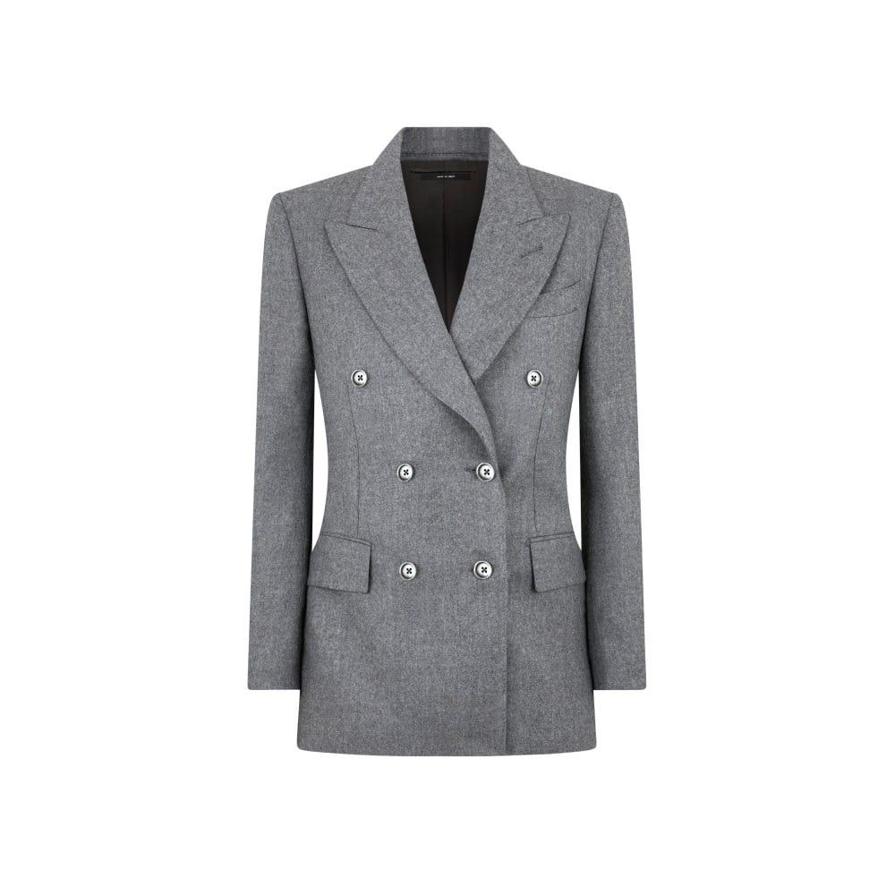 Tom Ford o1loc1c1025 GI2971 Tailoring Wool Wallis Jacket in Grey Size M / US 6-8 / IT 42-44 - 1 Thumbnail